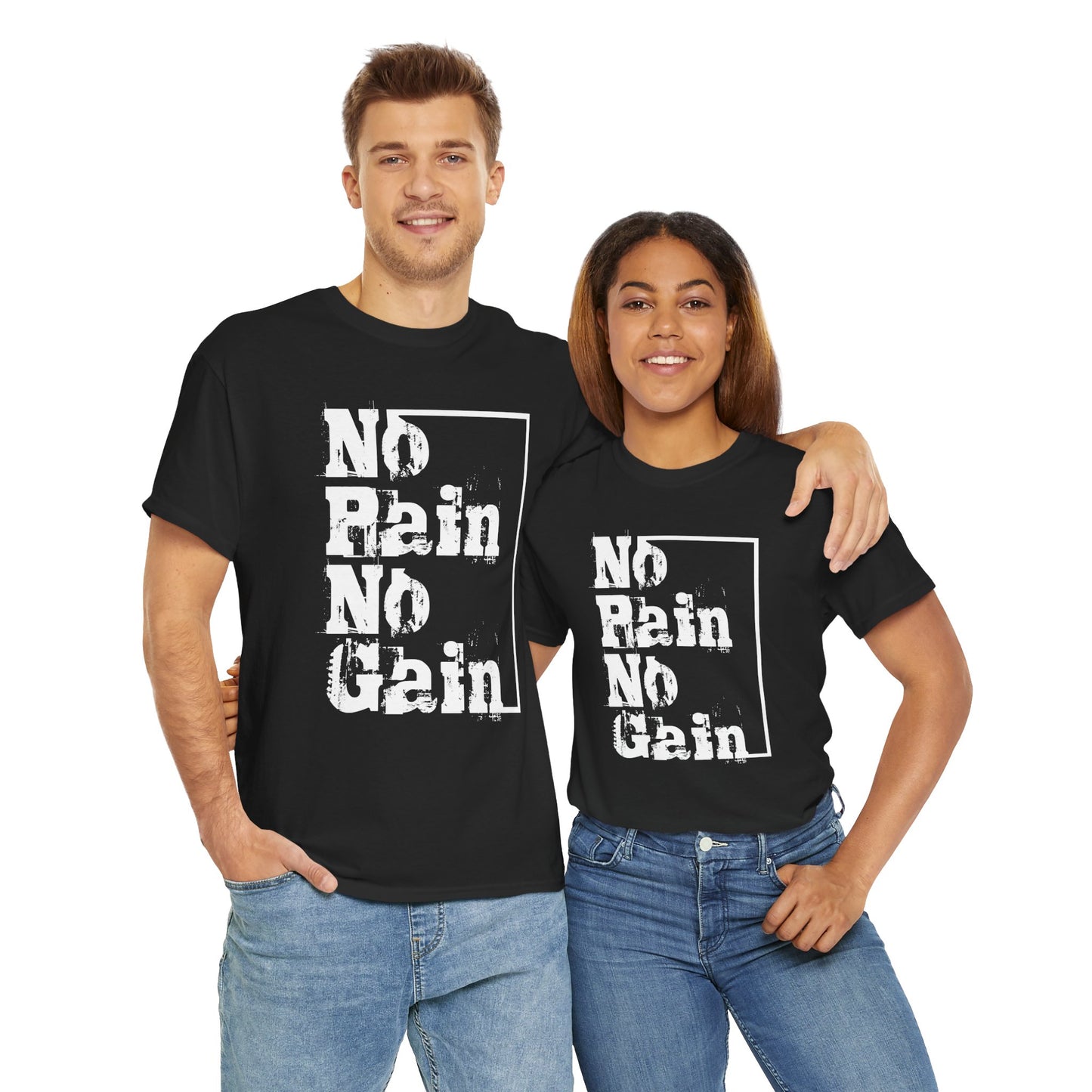 No Pain No Gain Heavy Cotton Tee - Motivational Unisex Shirt for Fitness Enthusiasts