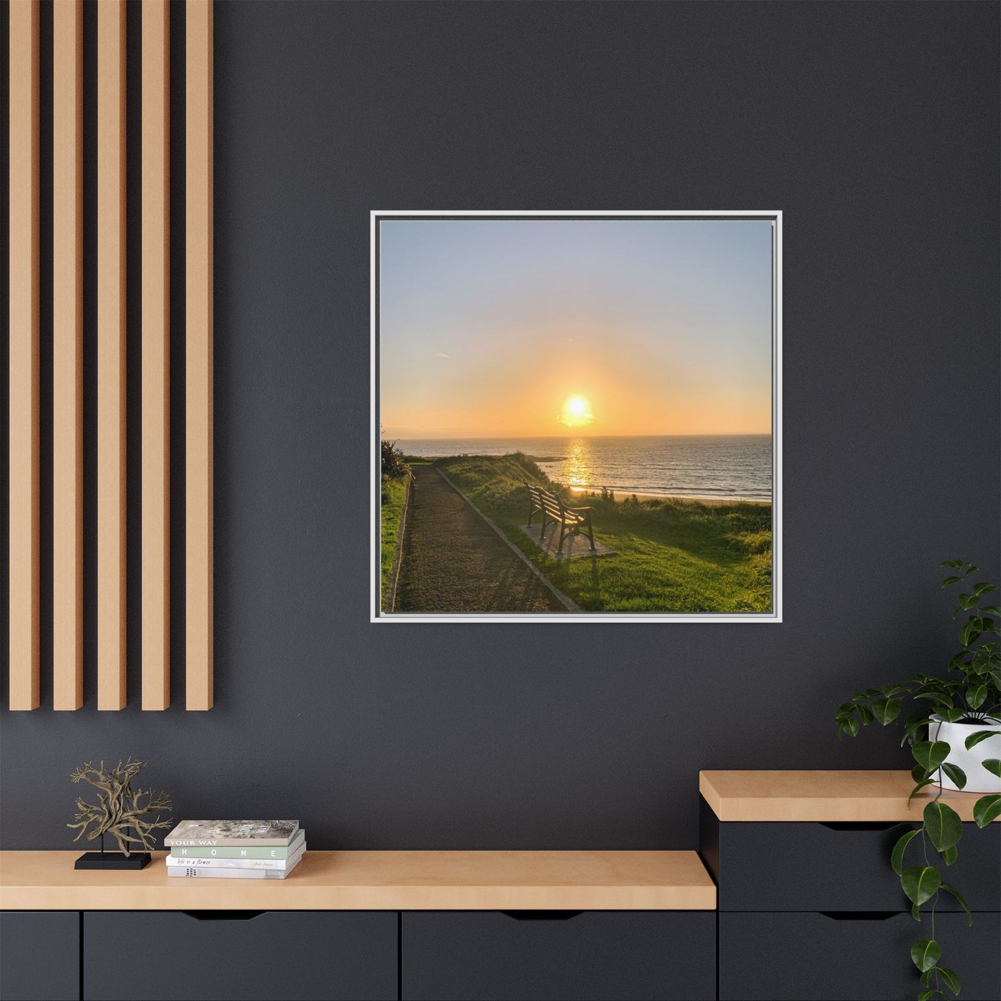 Sunset in Ballybunion 2 Matte Canvas, Framed (Multi-color)