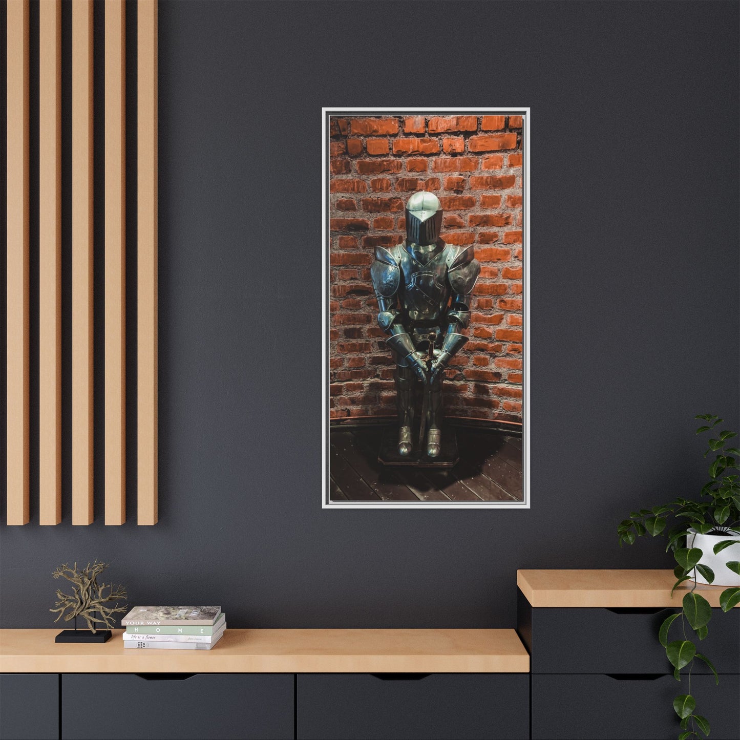Steel Armour Medieval Age Lithuania Matte Canvas, Framed (Multi-color)