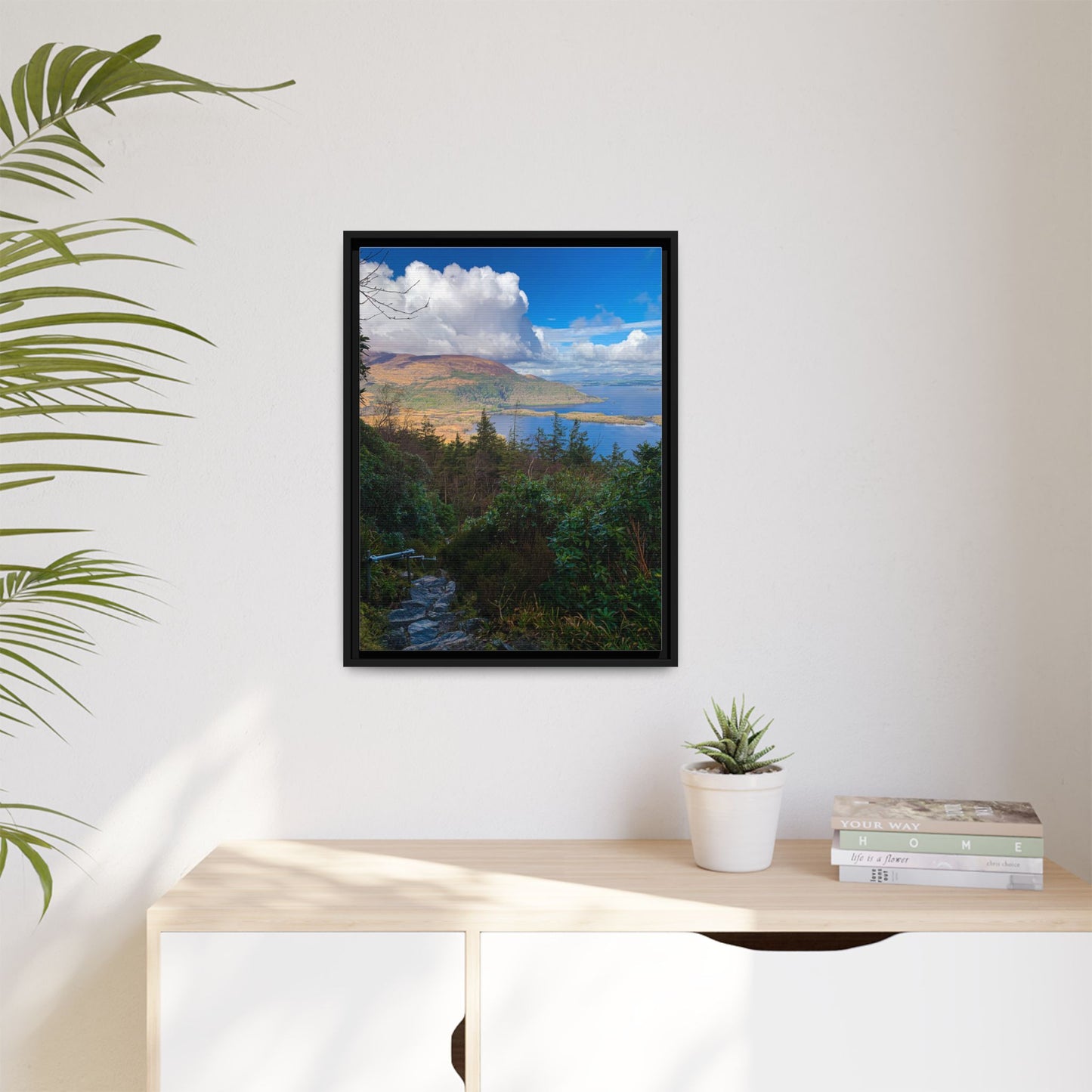 Torc Trail Stairs Matte Canvas, Framed (Multi-color)
