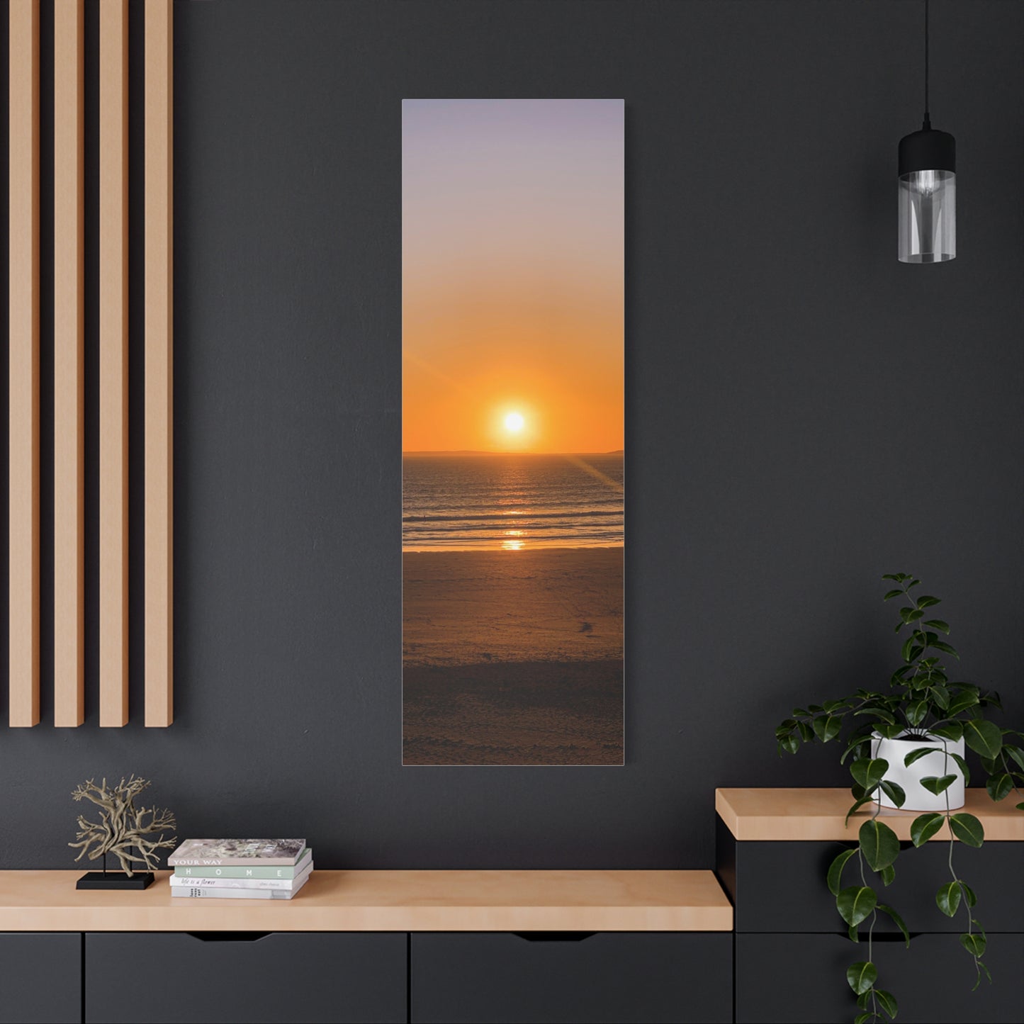 Sunset in ocean Matte Canvas, Stretched, 1.25"