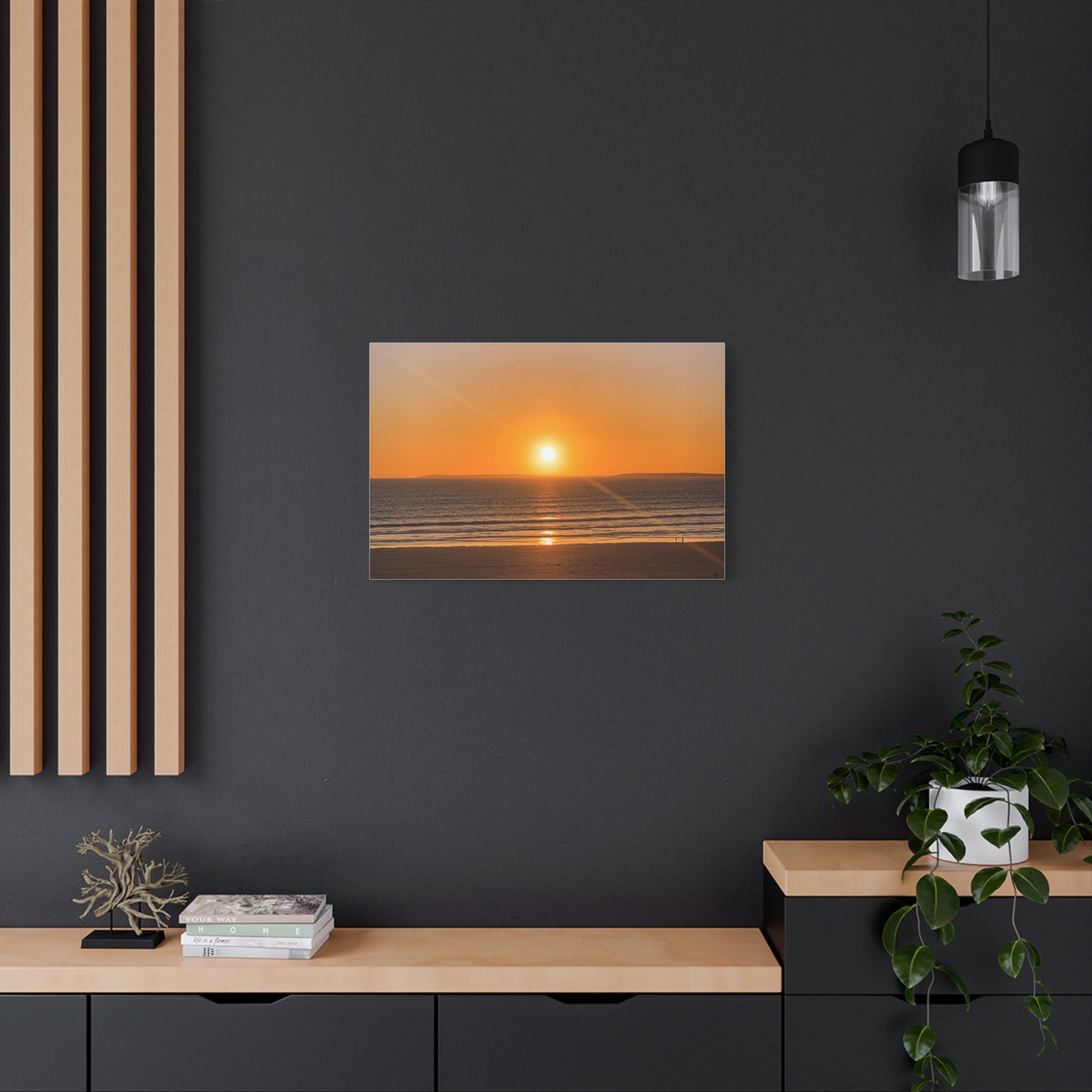 Sunset in ocean Matte Canvas, Stretched, 1.25"