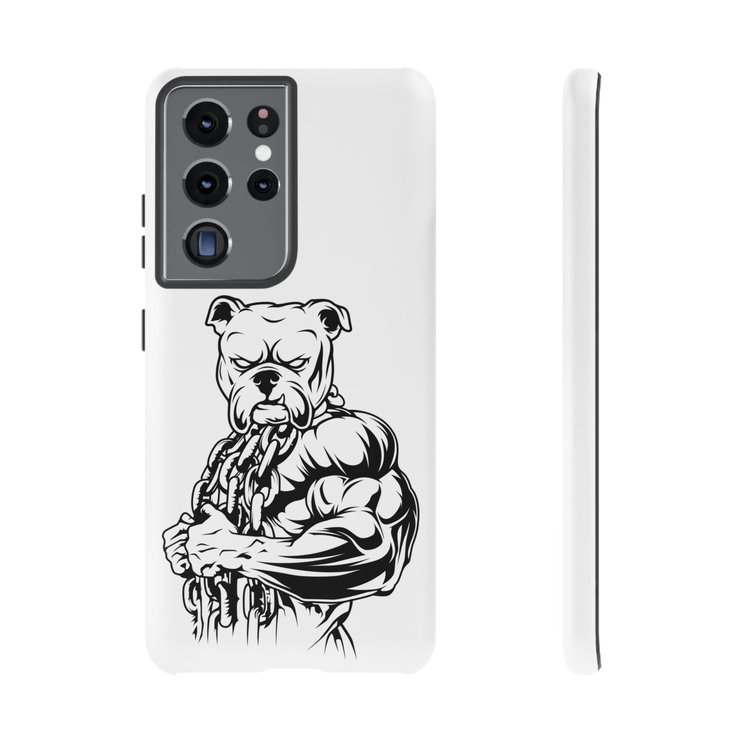 Tough Cases: Strong Bulldog Phone Case - Perfect for Dog Lovers and Fitness Enthusiasts