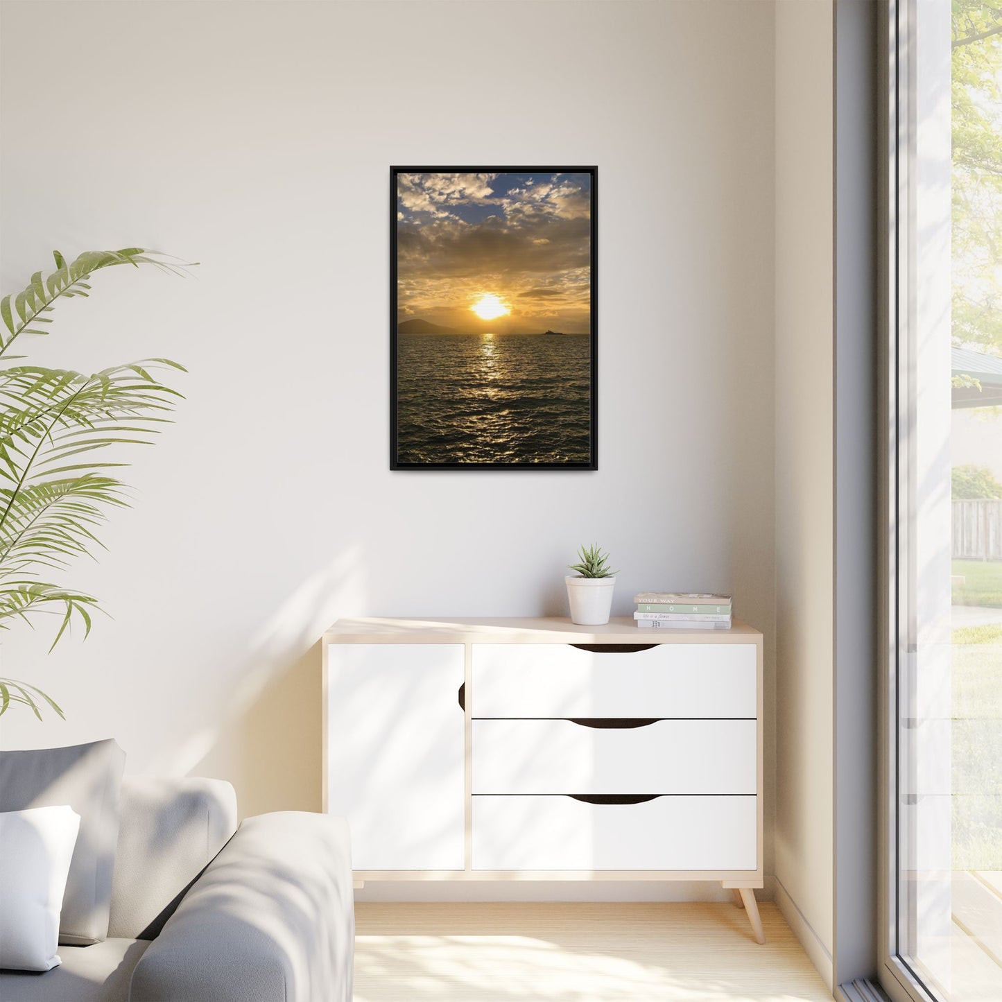 Sunset in Fenit Matte Canvas, Framed (Multi-color)