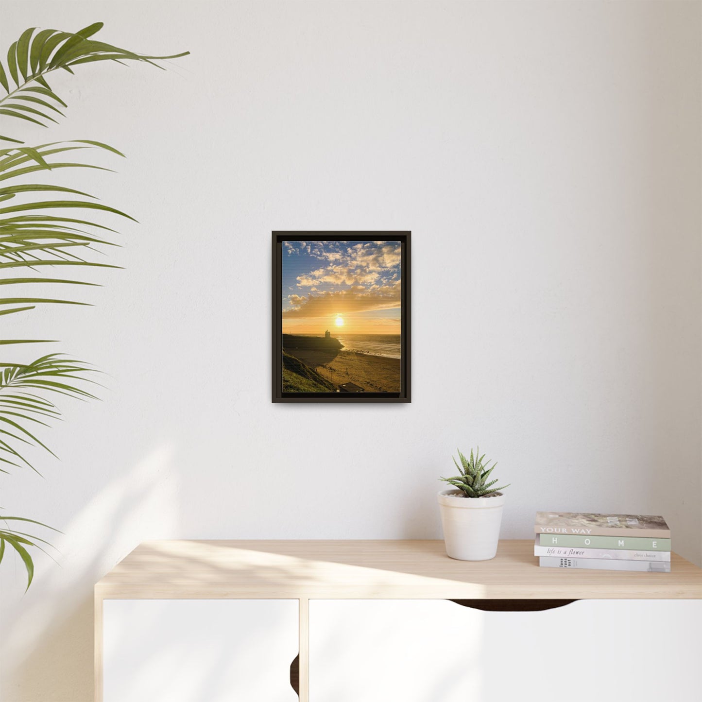 Ballybunion Sunset Castle Matte Canvas, Framed (Multi-color)