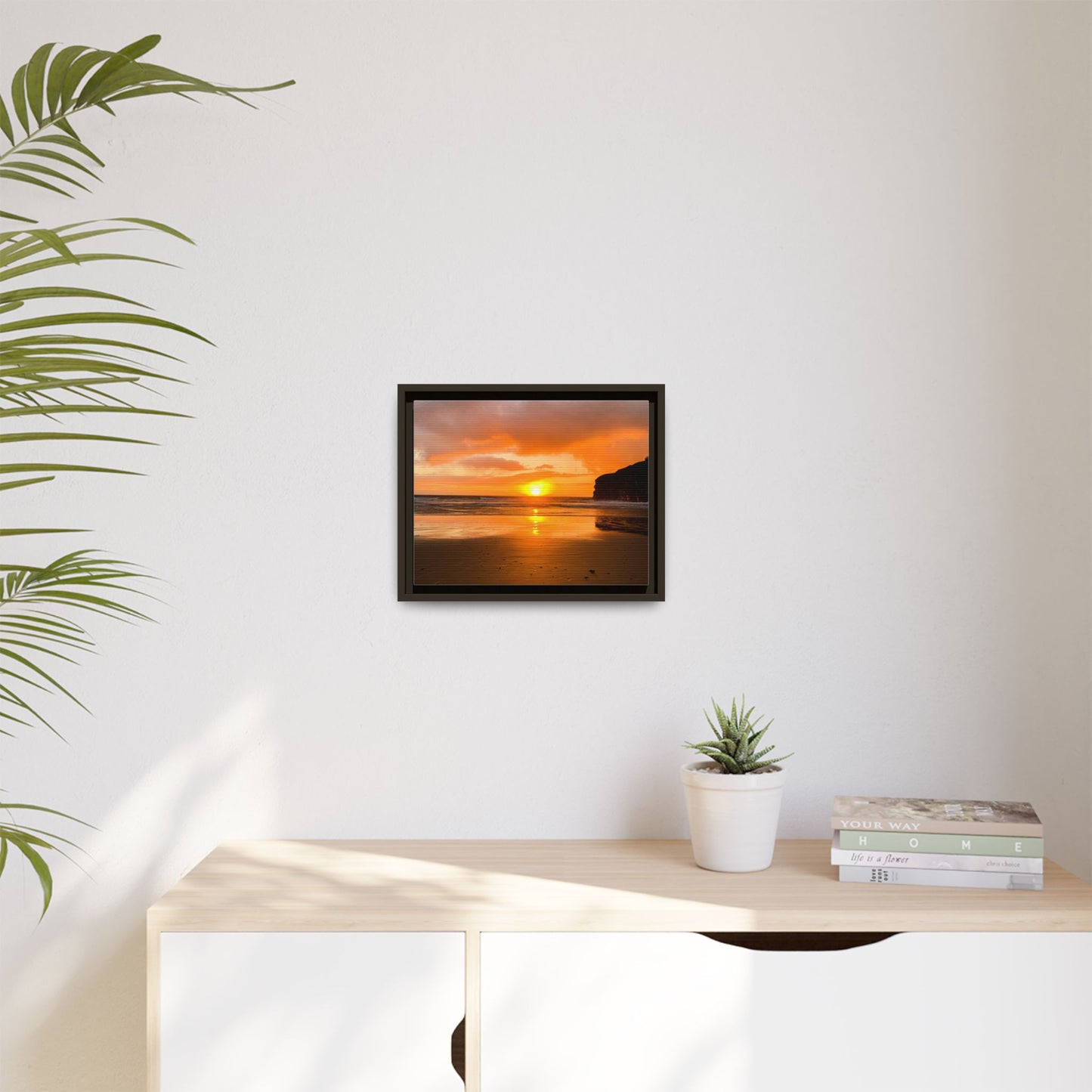 Sunset in Ballybunion Matte Canvas, Framed (Multi-color)