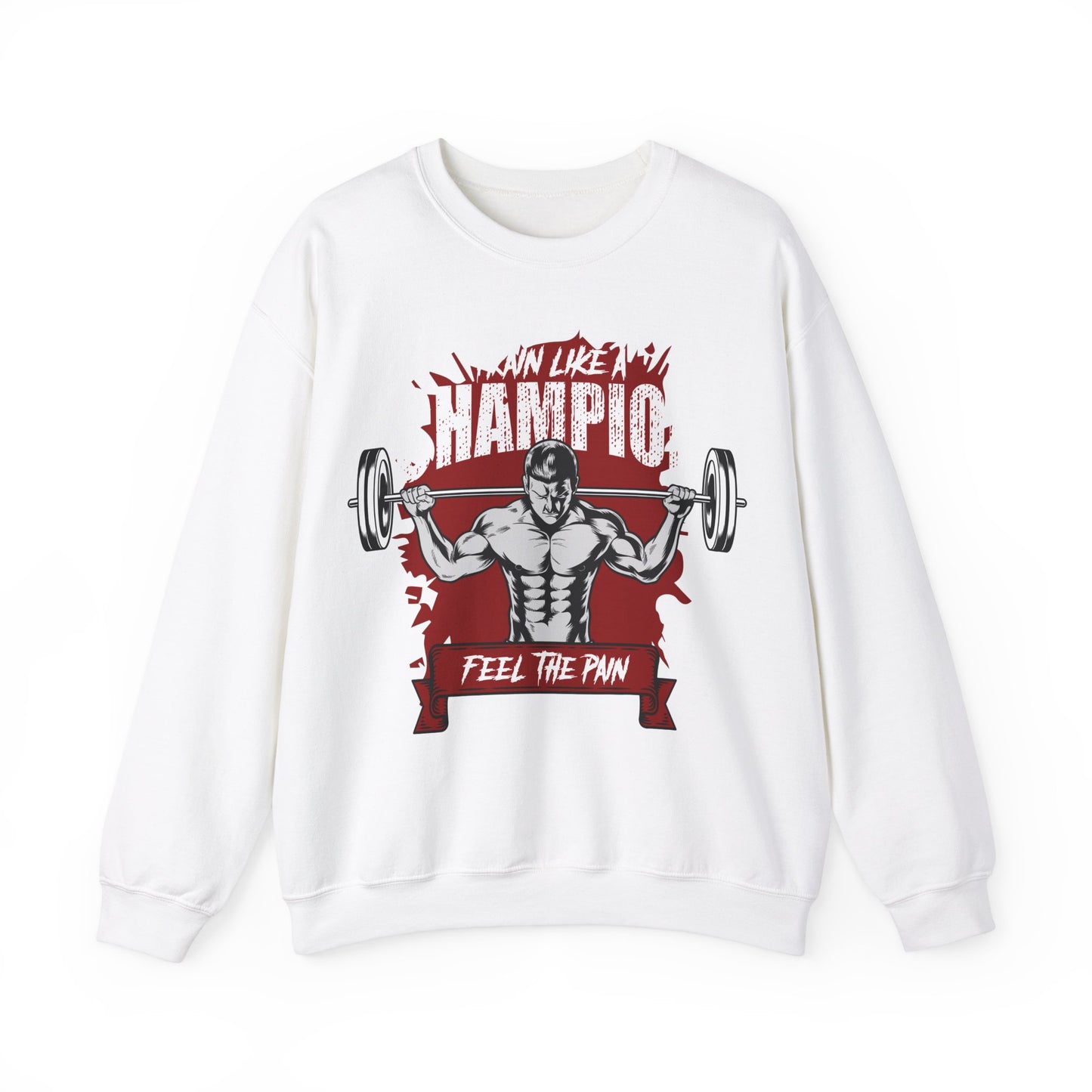 Champion Workout Unisex Heavy Blend™ Crewneck Sweatshirt - Feel the Pain Fitness Sweatshirt