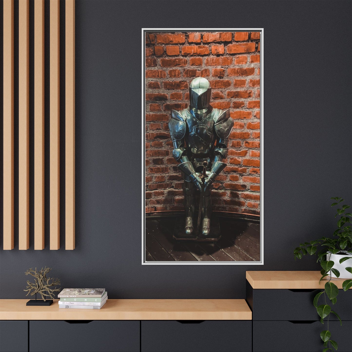 Steel Armour Medieval Age Lithuania Matte Canvas, Framed (Multi-color)