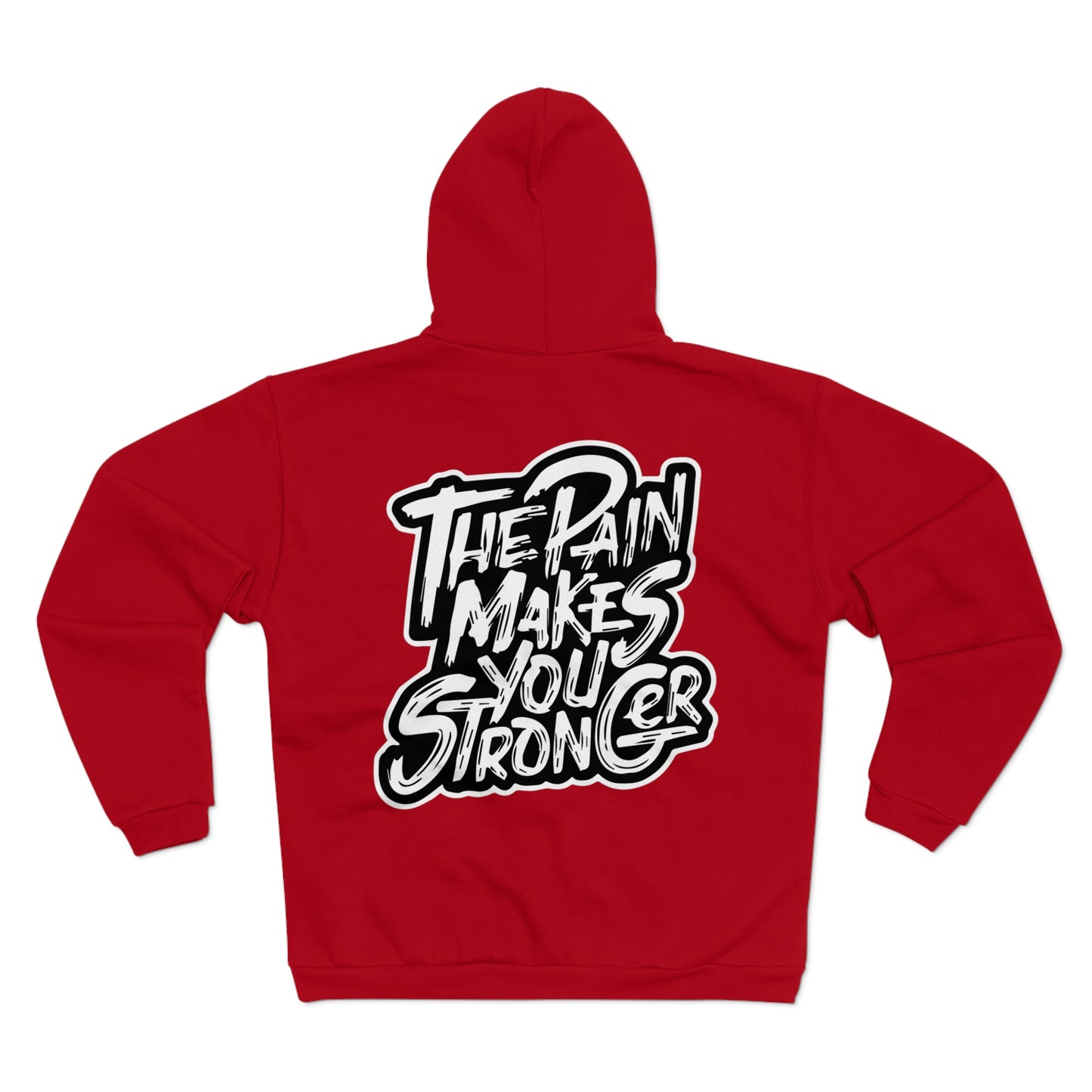 Unisex Hooded Zip Sweatshirt "The Rain Makes You Stronger" Inspirational Graphic Hoodies