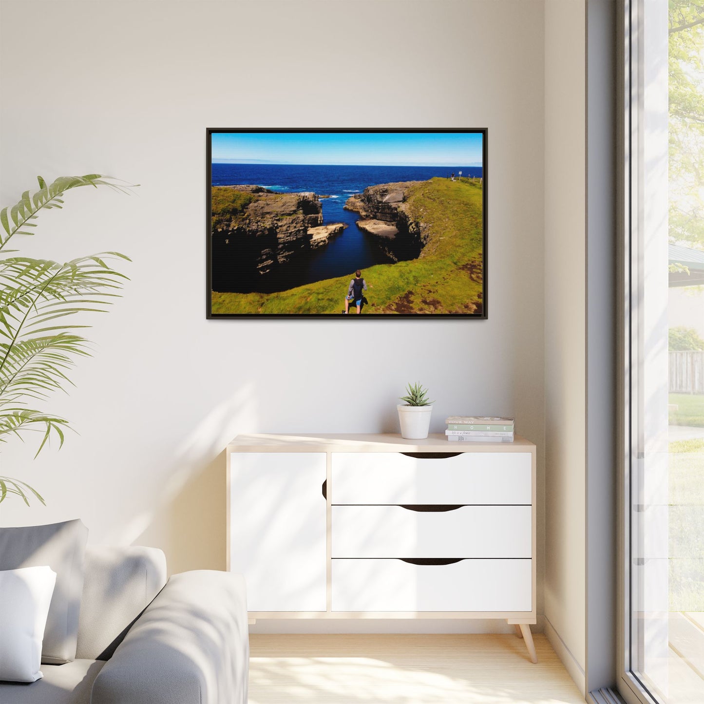 Cliffs Matte Canvas, Framed (Multi-color)