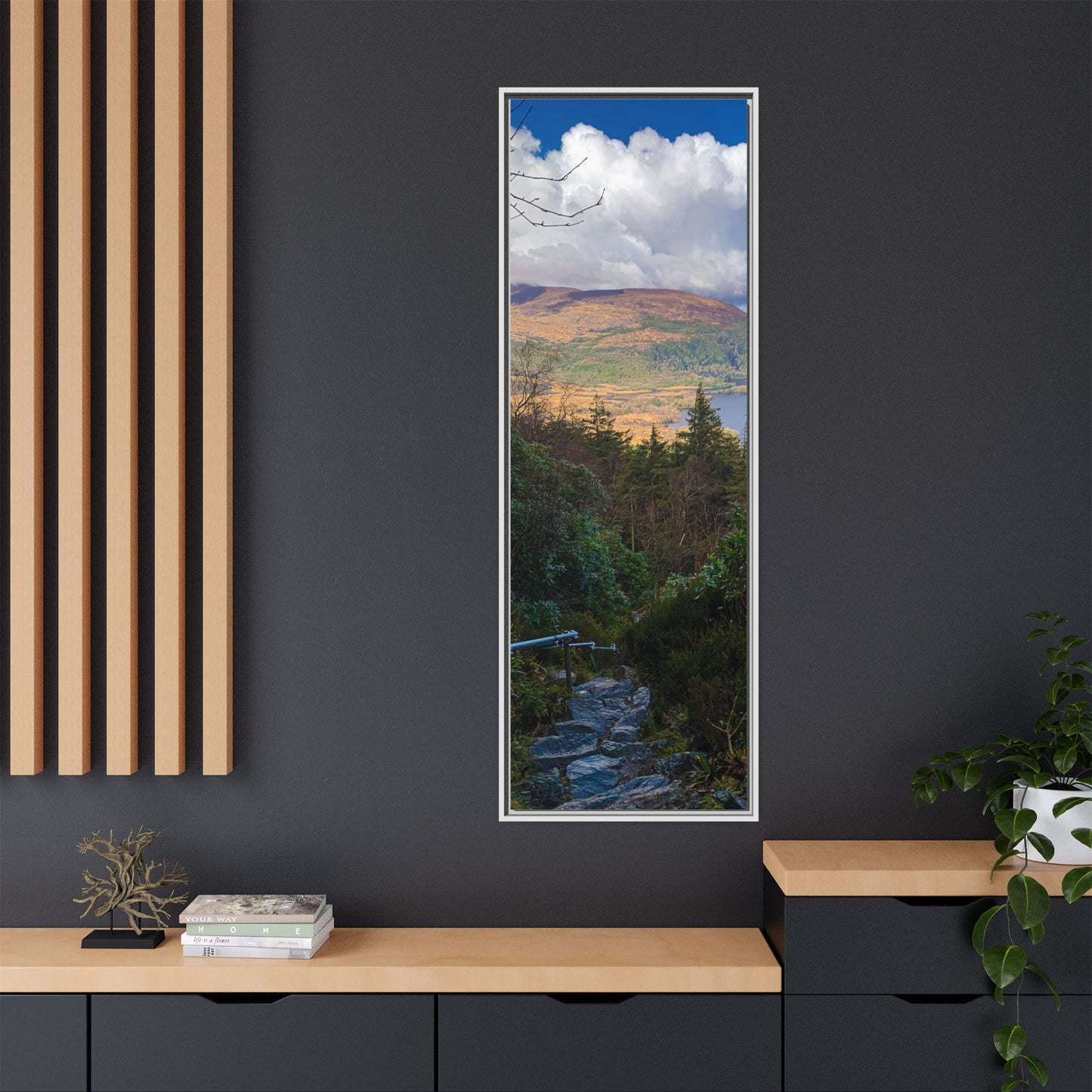 Torc Trail Stairs Matte Canvas, Framed (Multi-color)