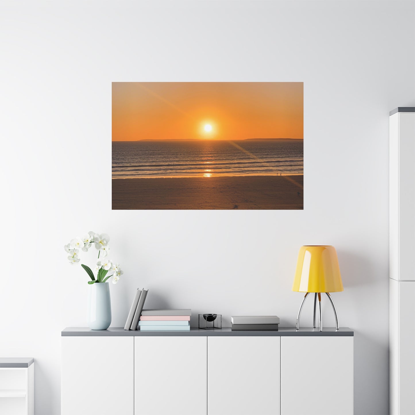 Sunset in ocean Matte Canvas, Stretched, 1.25"