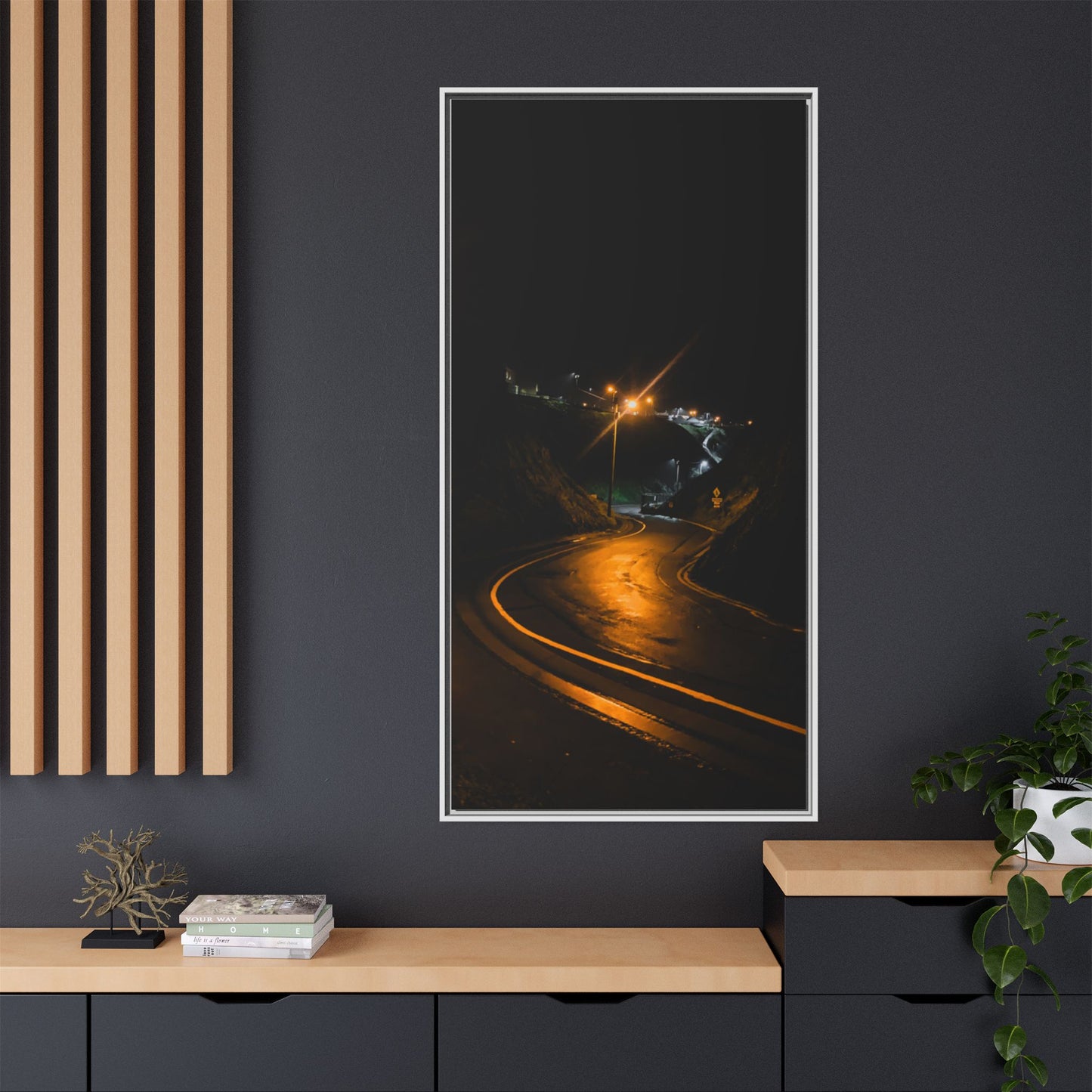 Ballybunion at Night Matte Canvas, Framed (Multi-color)
