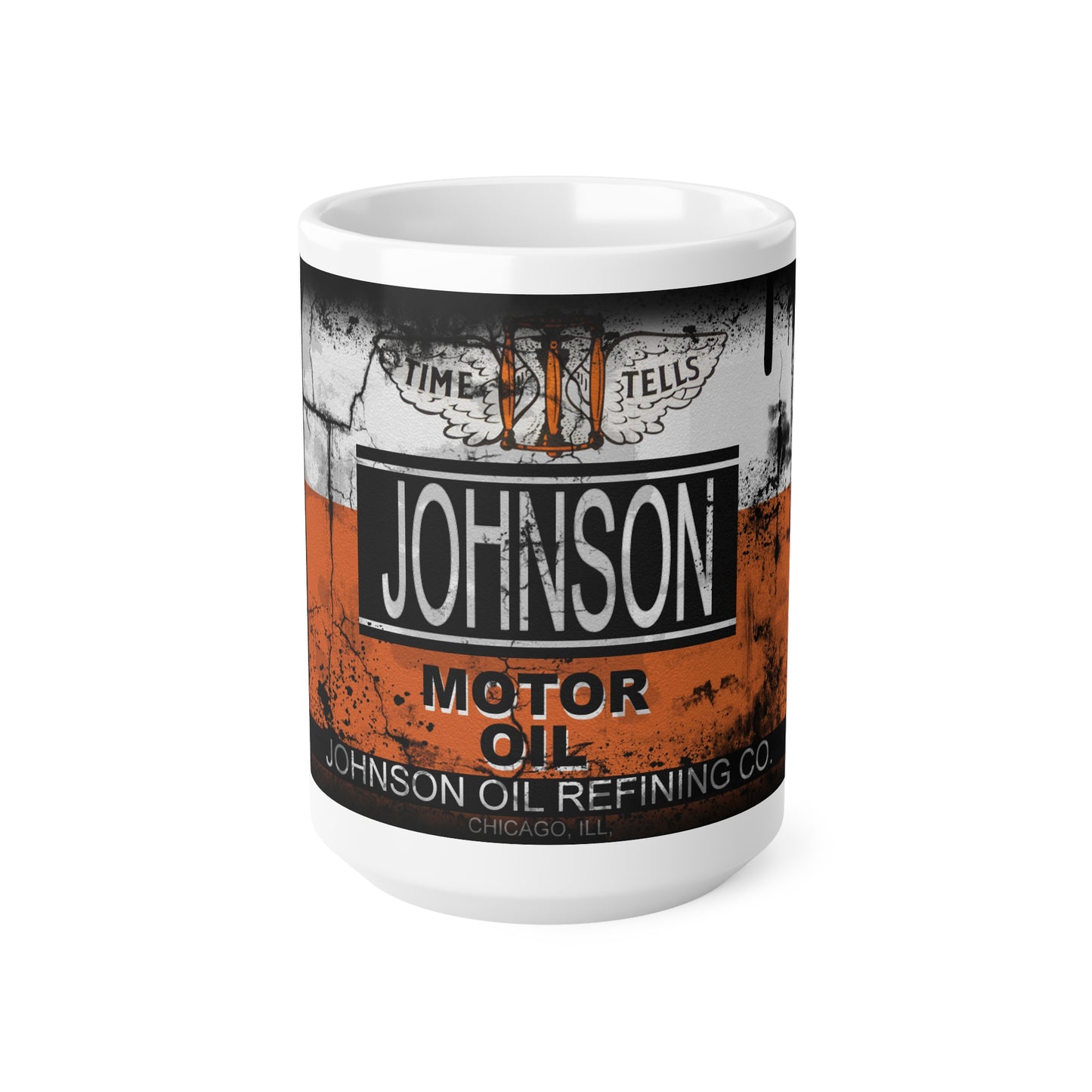 Vintage Johnson Oil Ceramic Coffee Mug | 11oz & 15oz