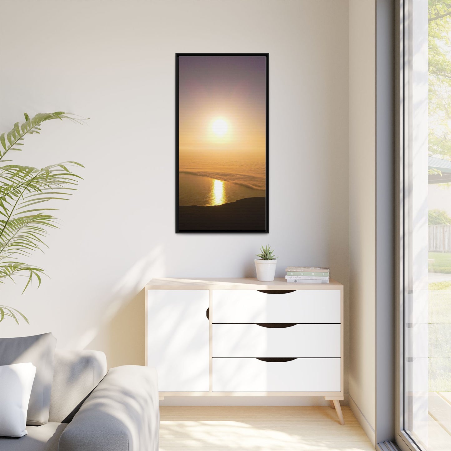 Sunset on Mount Brandon Matte Canvas, Framed (Multi-color)
