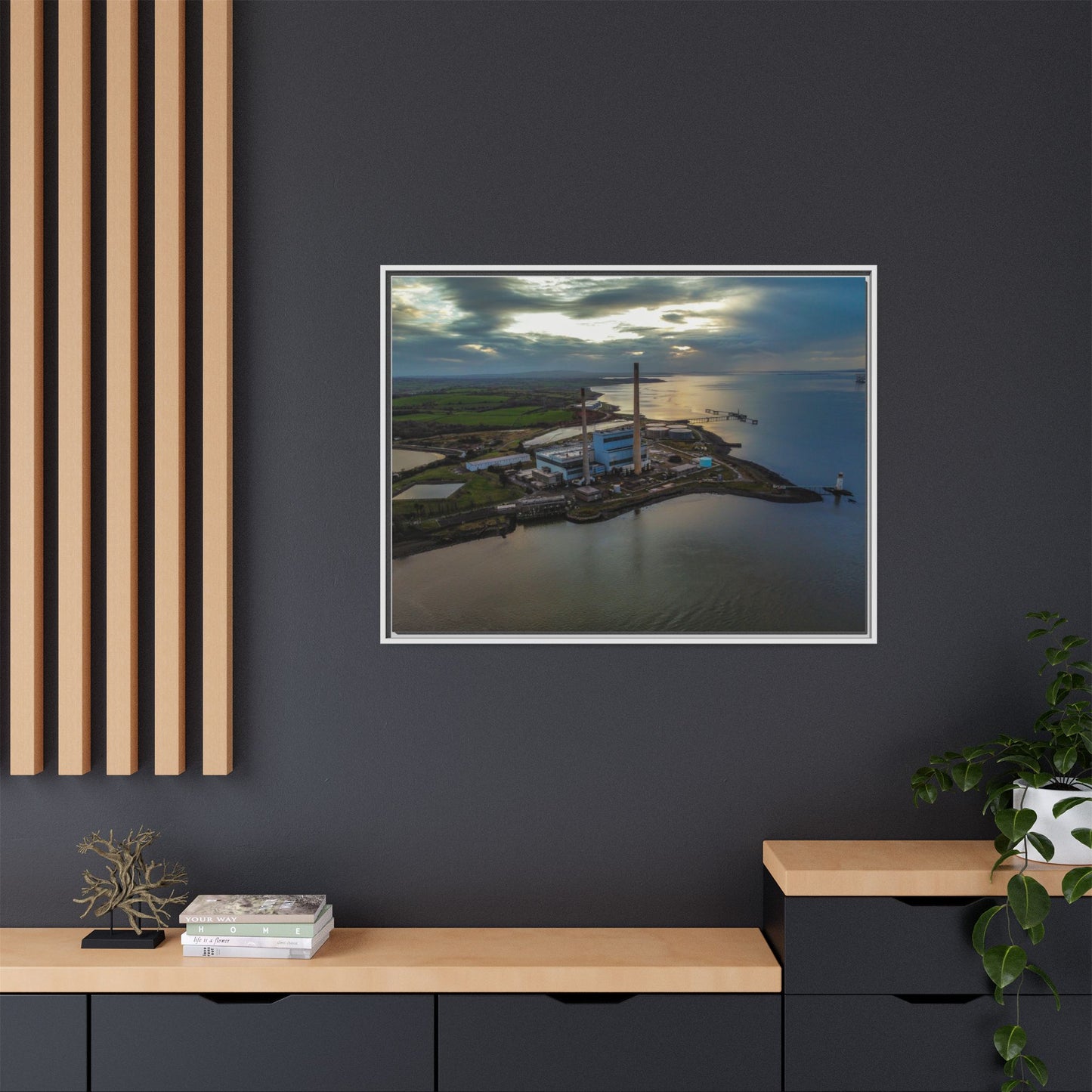 Target Power Station Matte Canvas, Framed (Multi-color)