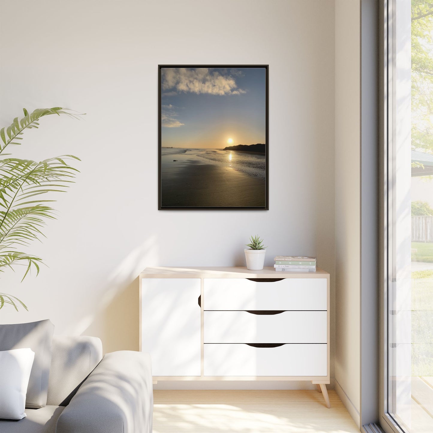 Sunset Matte Canvas, Framed (Multi-color)