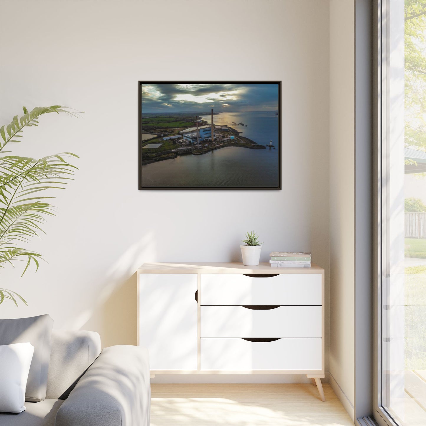 Target Power Station Matte Canvas, Framed (Multi-color)