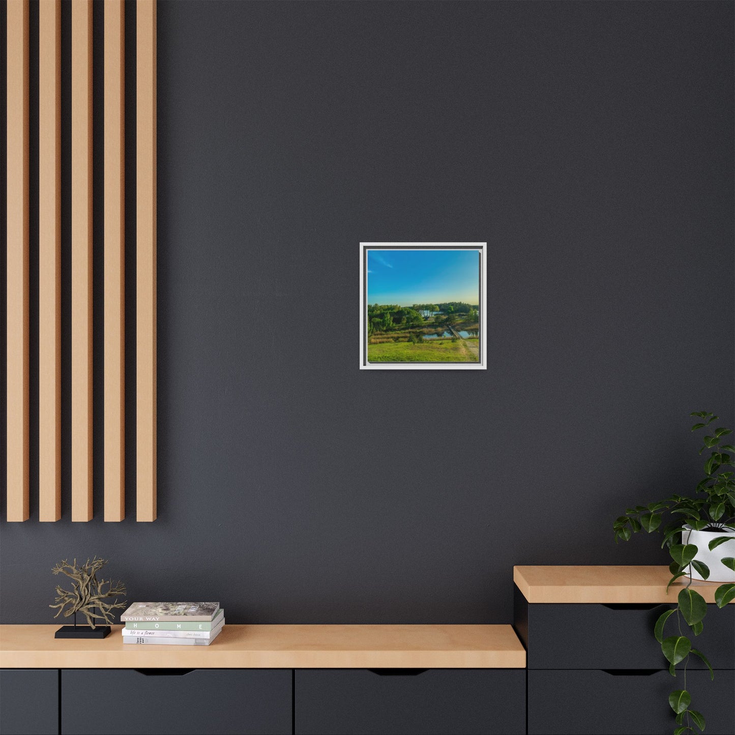 Zageres Lake Matte Canvas, Framed (Multi-color)