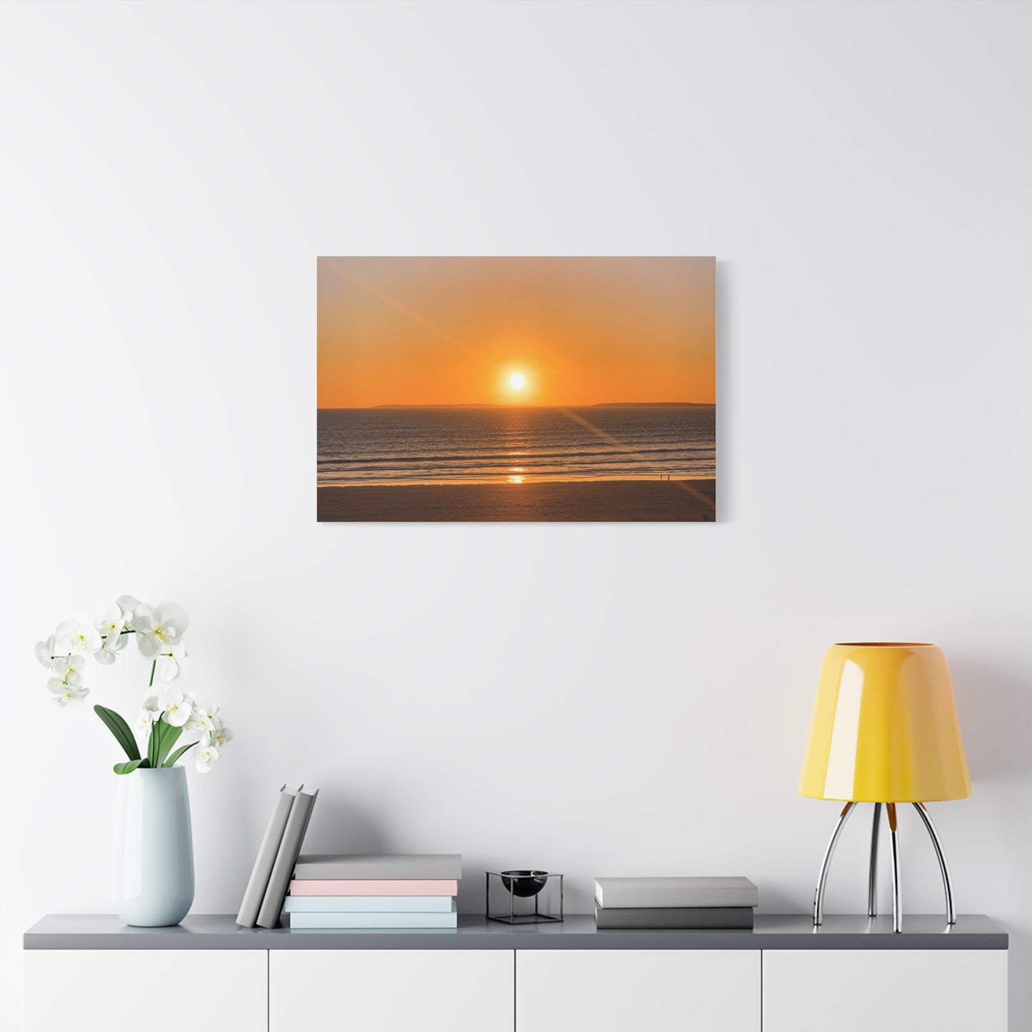 Sunset in ocean Matte Canvas, Stretched, 1.25"