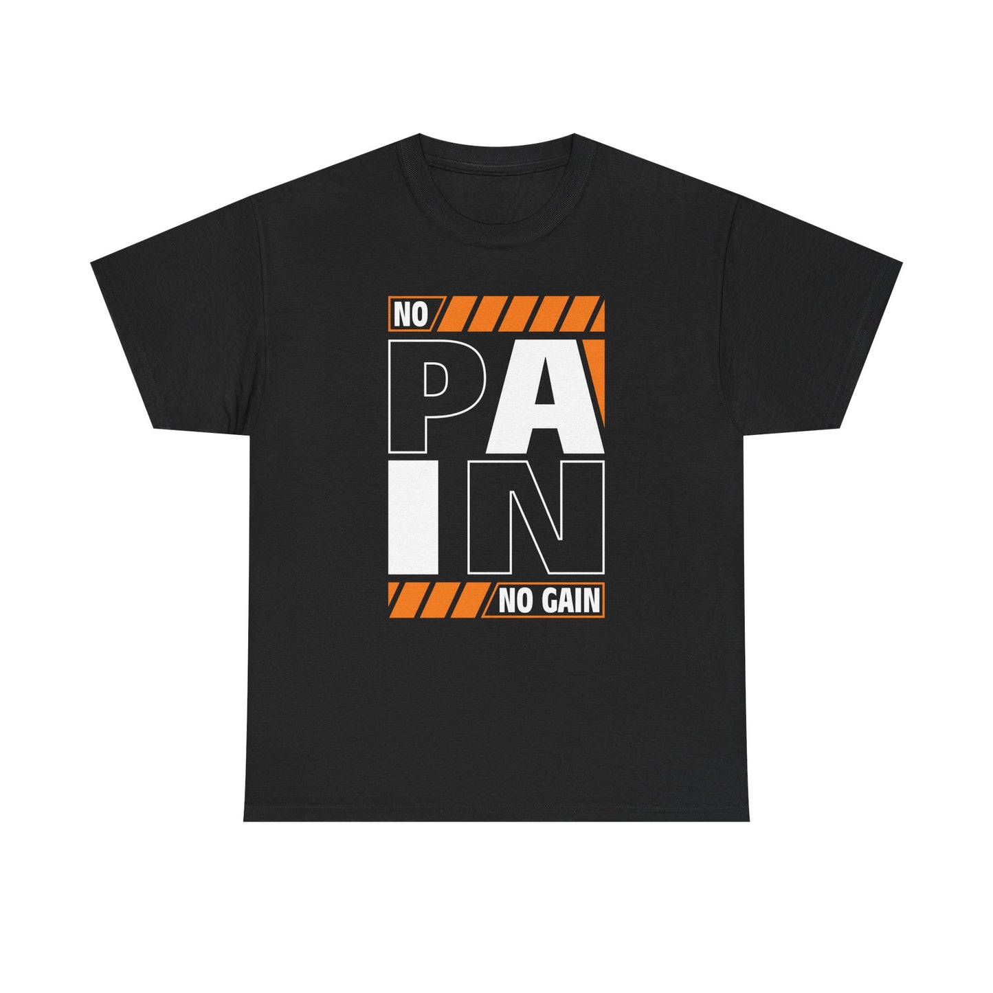 Inspirational Fitness Tee - 'No Pain No Gain' Unisex Heavy Cotton T-Shirt