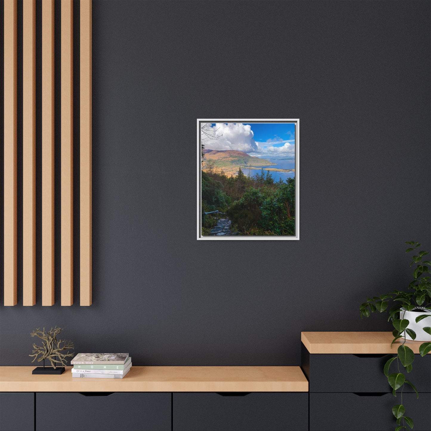 Torc Trail Stairs Matte Canvas, Framed (Multi-color)
