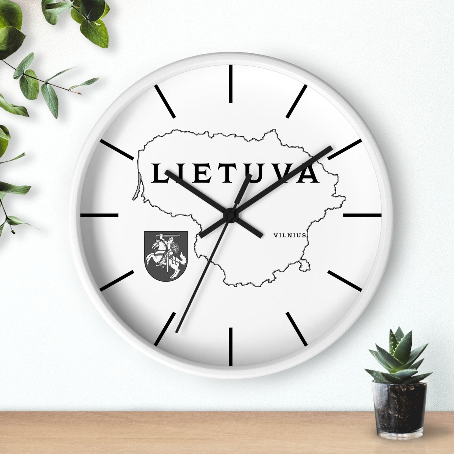 Lithuania Minimalistic Map Wall Clock - Modern Decor for Home & Office