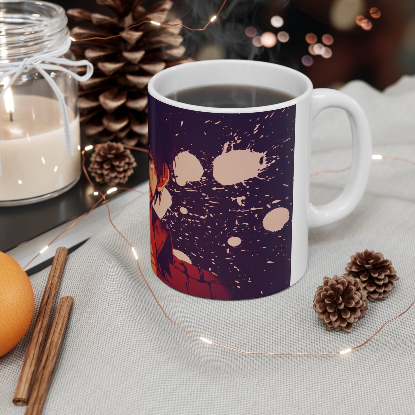 Anime-Inspired Ceramic Coffee Cup – 11oz & 15oz with Unique Character Design