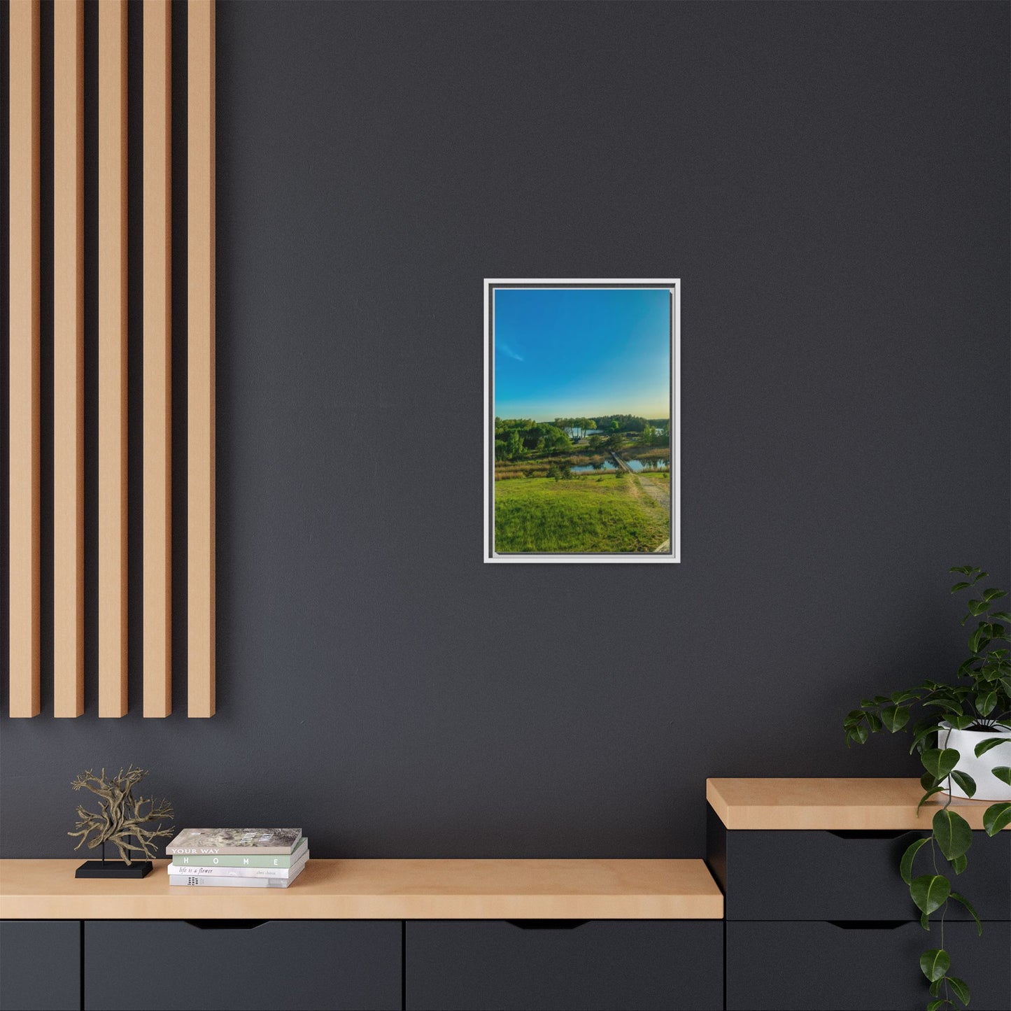 Zageres Lake Matte Canvas, Framed (Multi-color)