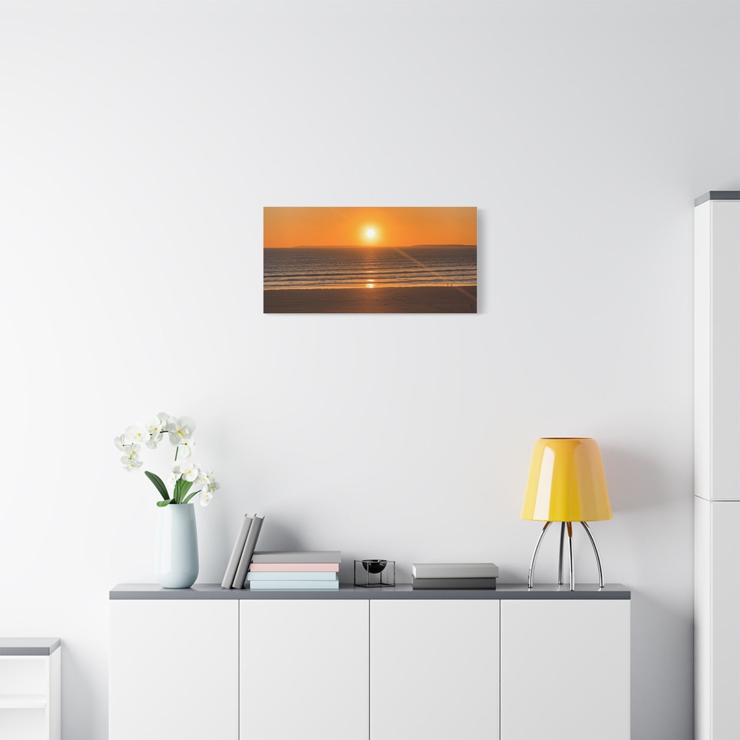 Sunset in ocean Matte Canvas, Stretched, 1.25"