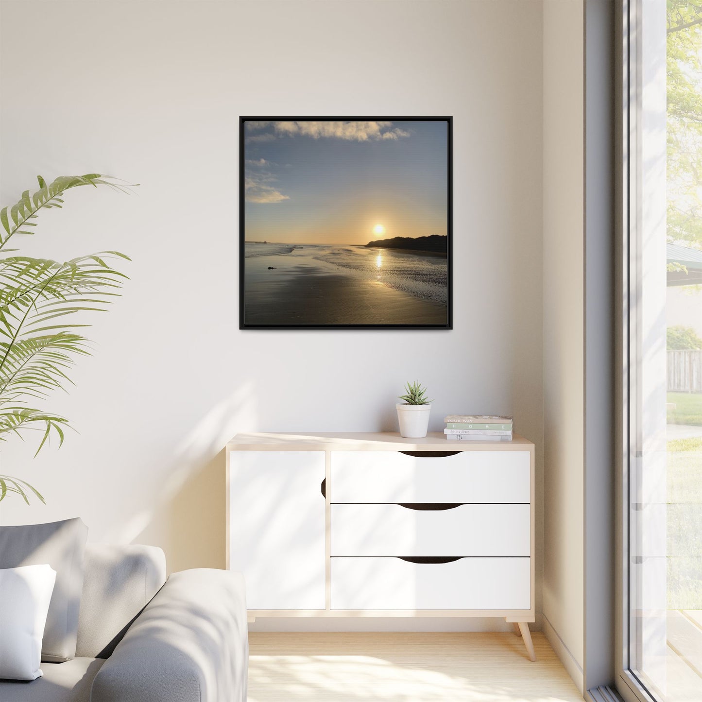Sunset Matte Canvas, Framed (Multi-color)