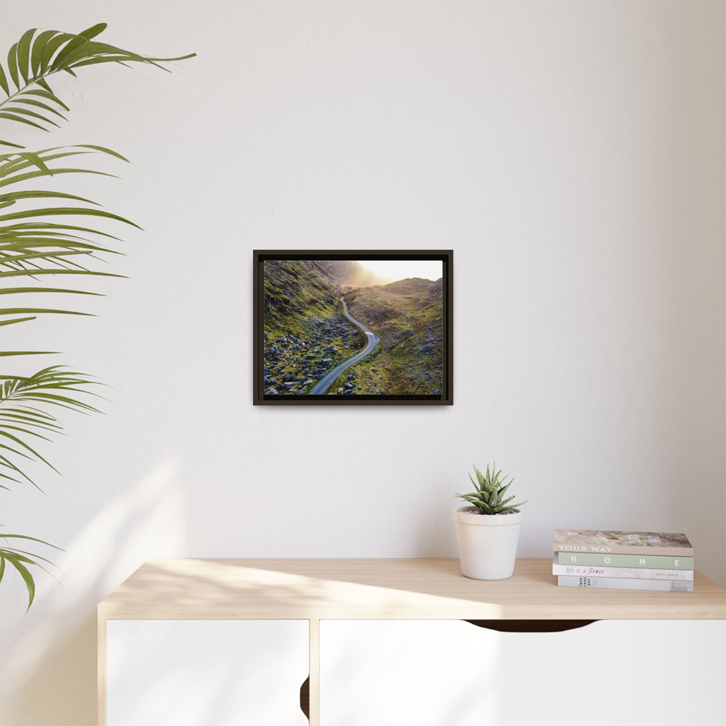 Valley Road Matte Canvas, Framed (Multi-color)
