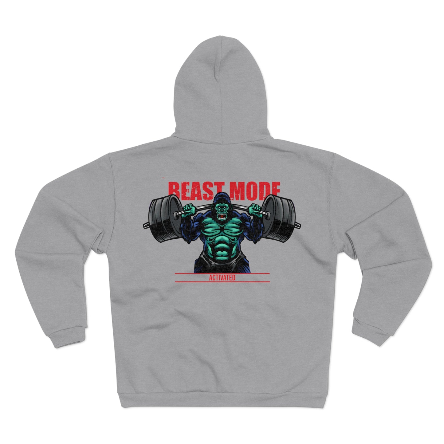 Beast Mode Unisex Zip Hoodie – Perfect for Fitness Enthusiasts and Gym Lovers
