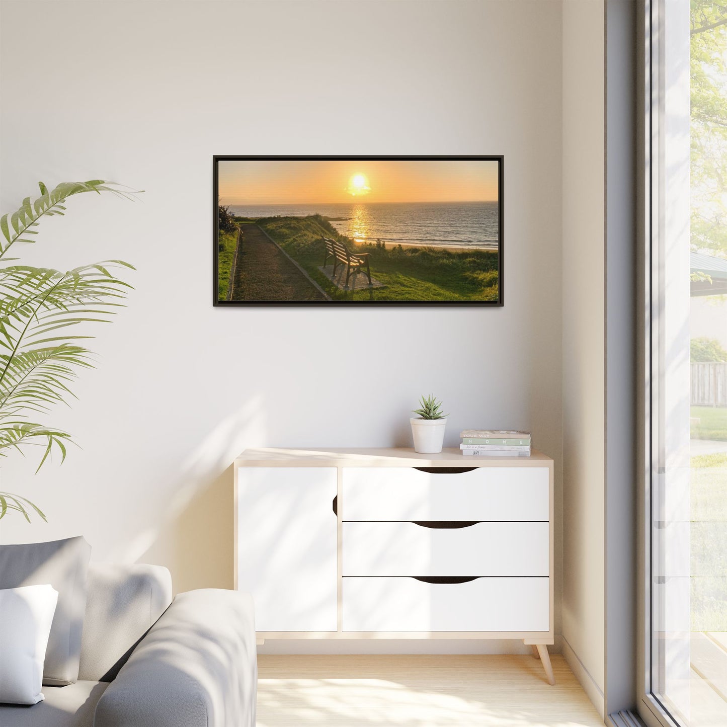 Sunset in Ballybunion 2 Matte Canvas, Framed (Multi-color)
