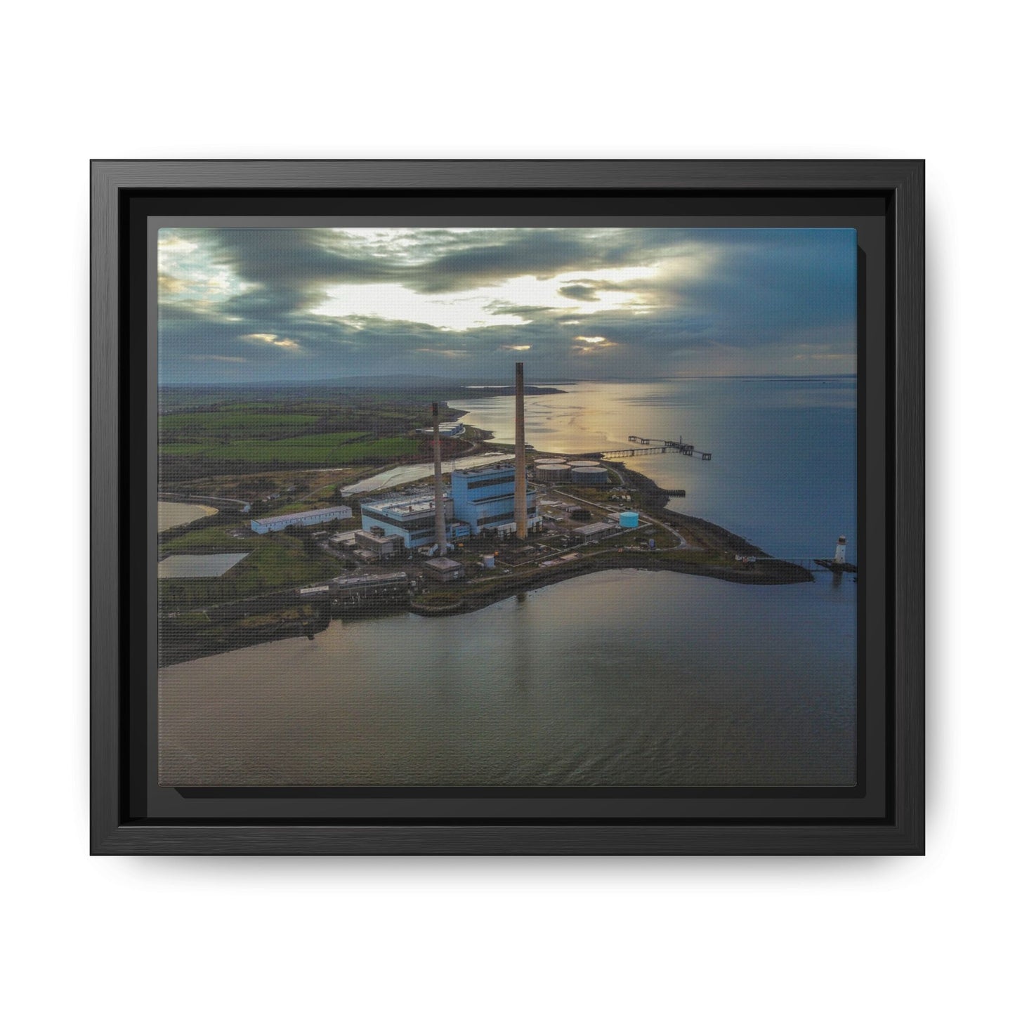Target Power Station Matte Canvas, Framed (Multi-color)