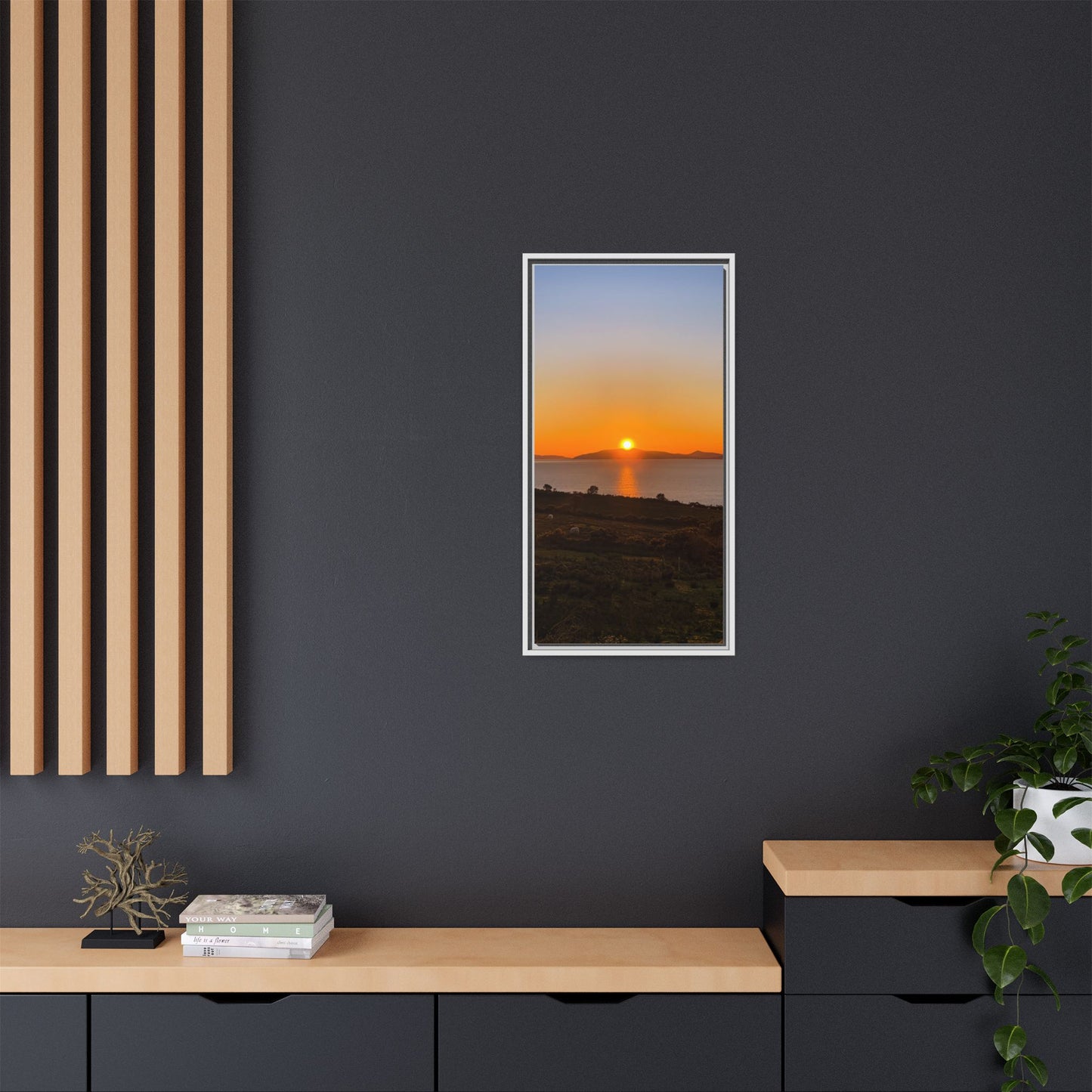 Sunset Ring Of Kerry Matte Canvas, Framed (Multi-color)