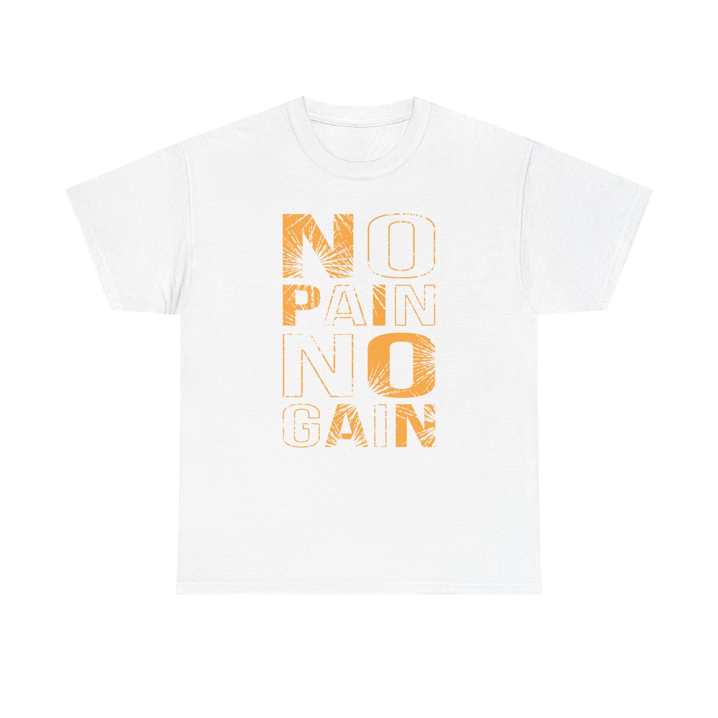 Inspirational Unisex Heavy Cotton Tee - "No Pain No Gain"