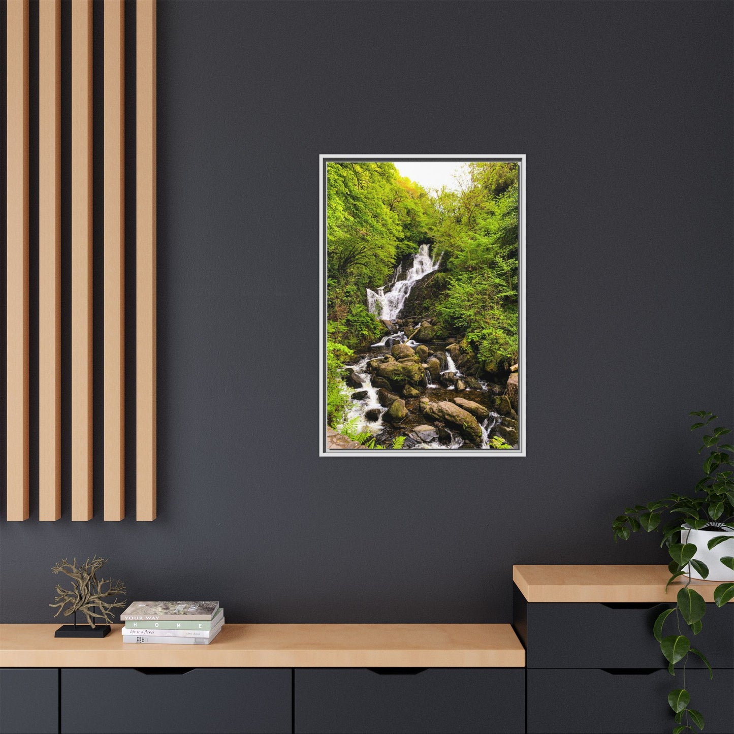 Torc Waterfall Matte Canvas, Framed (Multi-color)