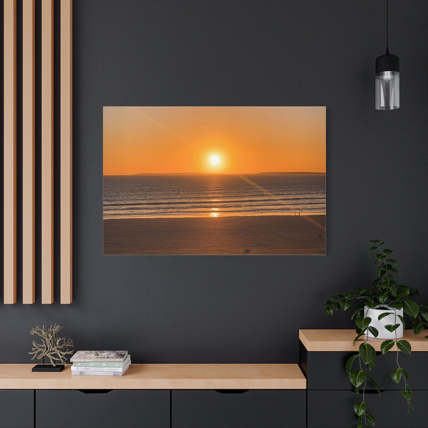 Sunset in ocean Matte Canvas, Stretched, 1.25"