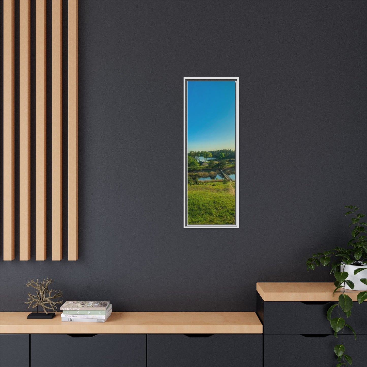 Zageres Lake Matte Canvas, Framed (Multi-color)