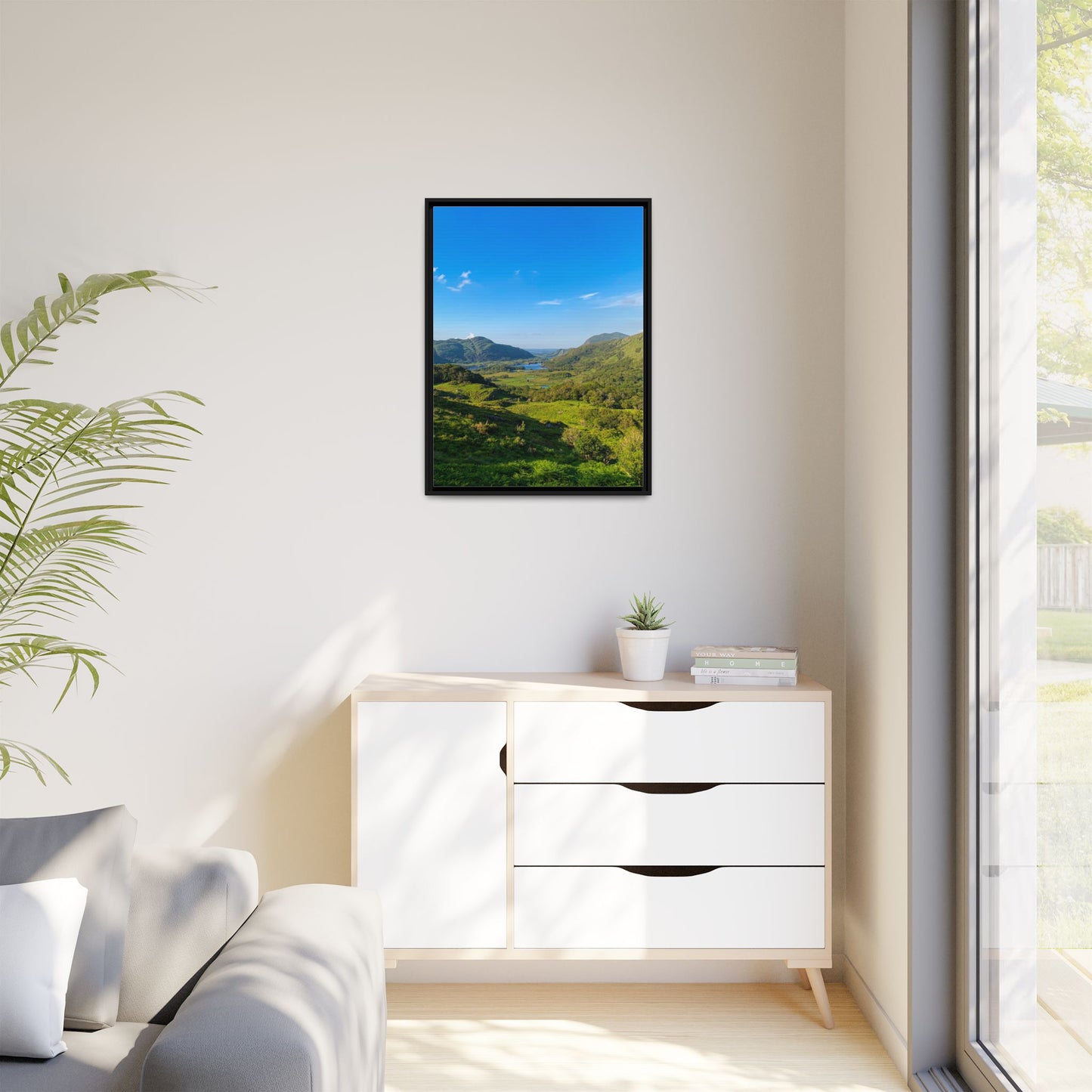 Beautiful Ladies View Matte Canvas, Framed (Multi-color)