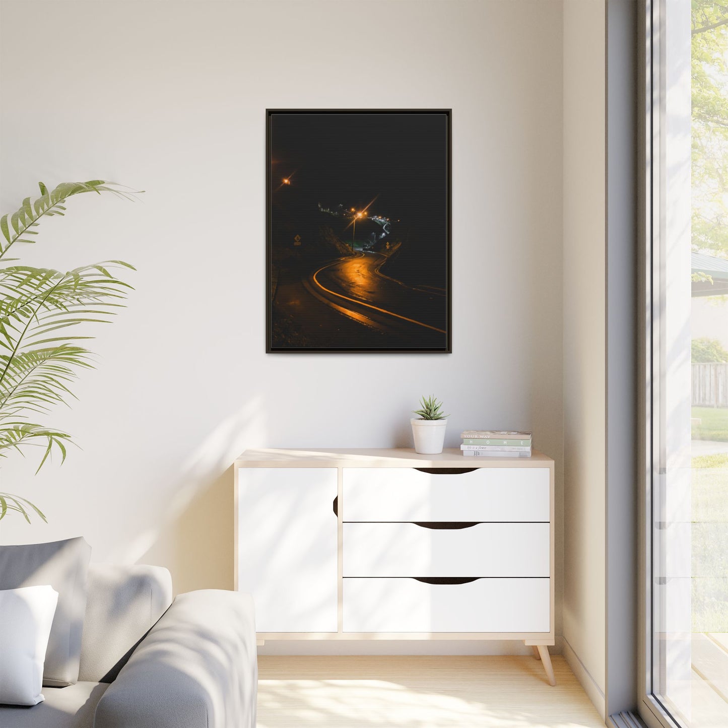 Ballybunion at Night Matte Canvas, Framed (Multi-color)