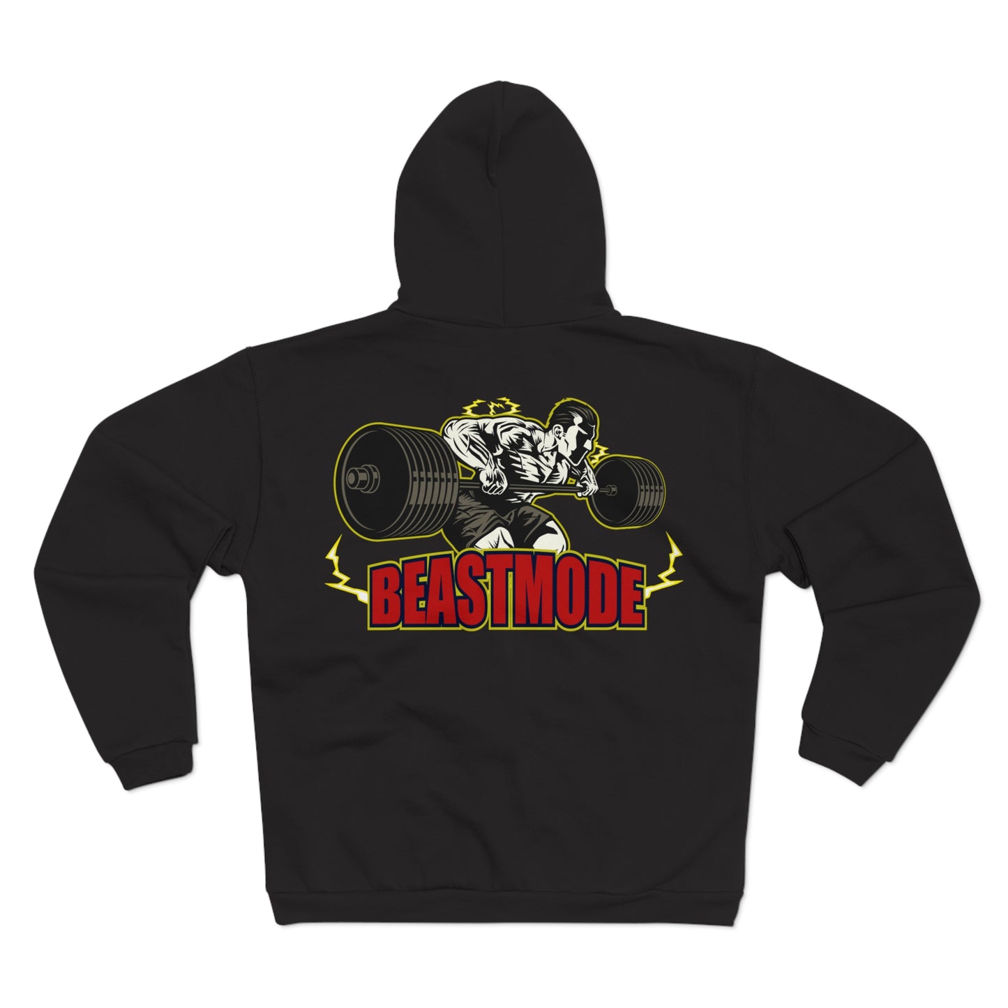 Beast Mode Unisex Hooded Zip Sweatshirt - Perfect for Gym Enthusiasts