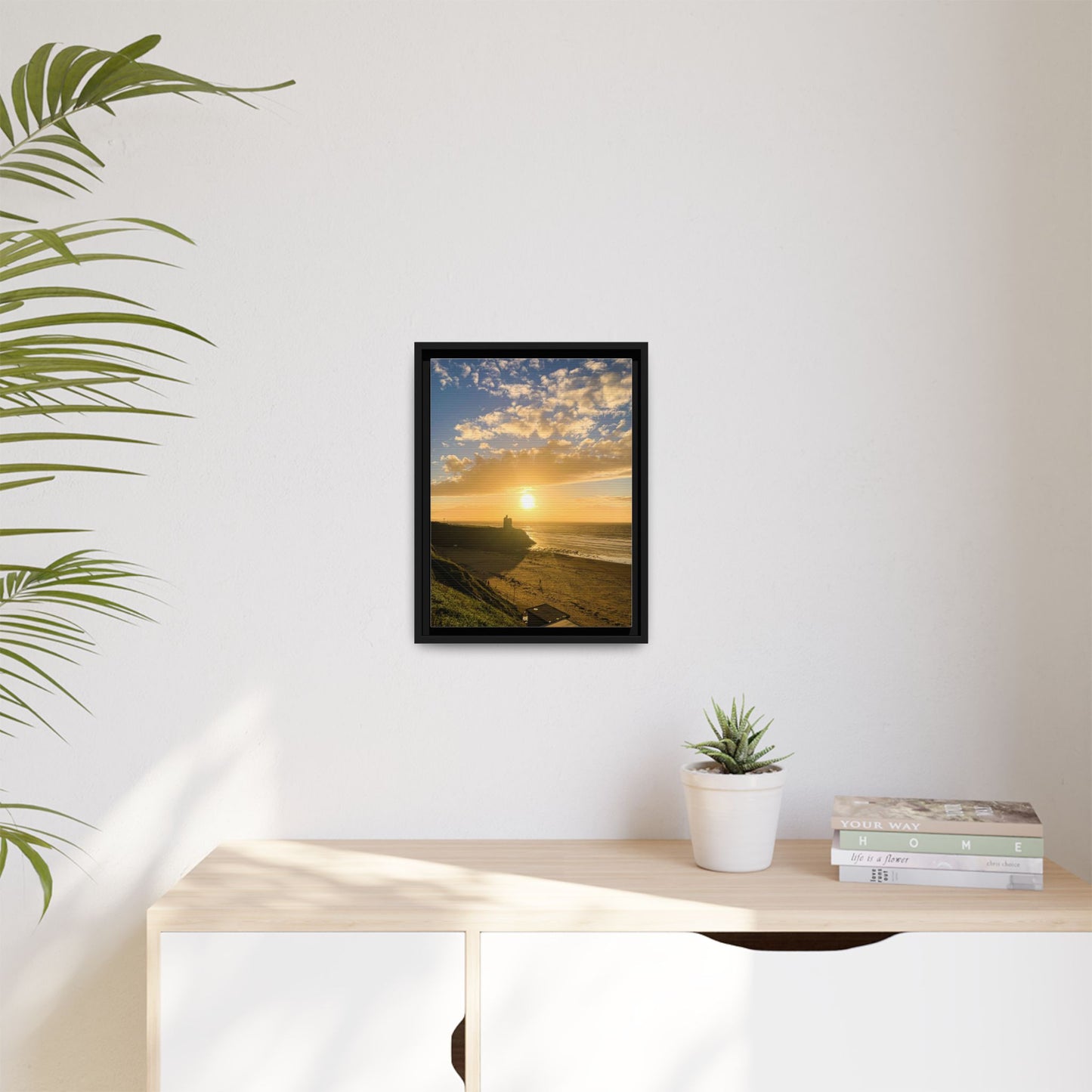 Ballybunion Sunset Castle Matte Canvas, Framed (Multi-color)