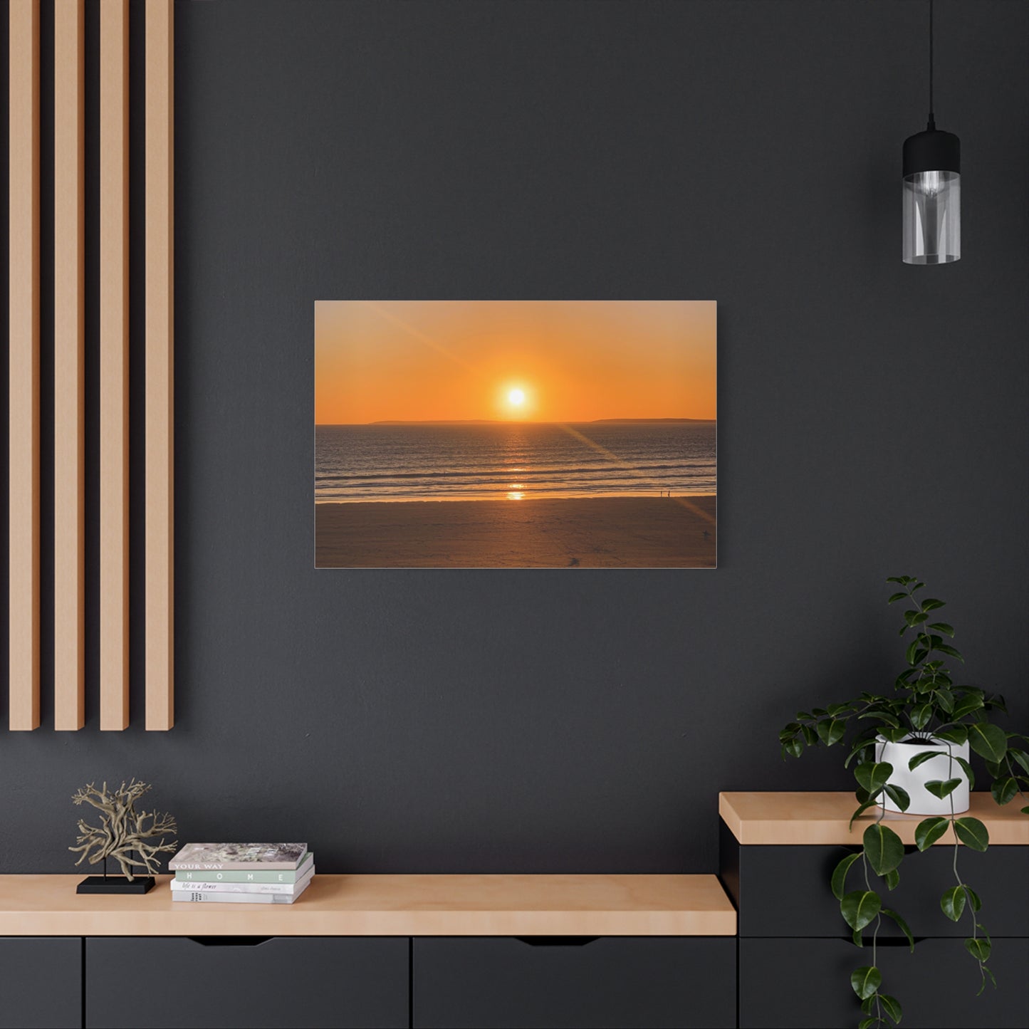 Sunset in ocean Matte Canvas, Stretched, 1.25"