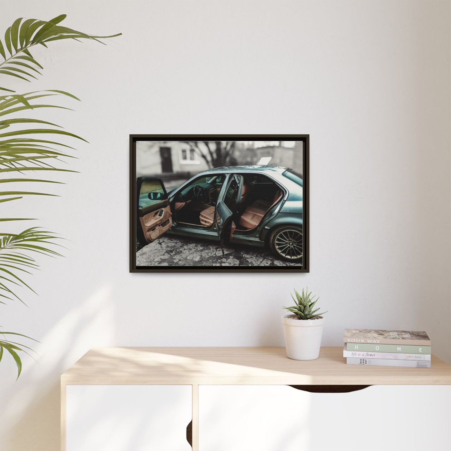 BMW 7 Matte Canvas, Framed (Multi-color)