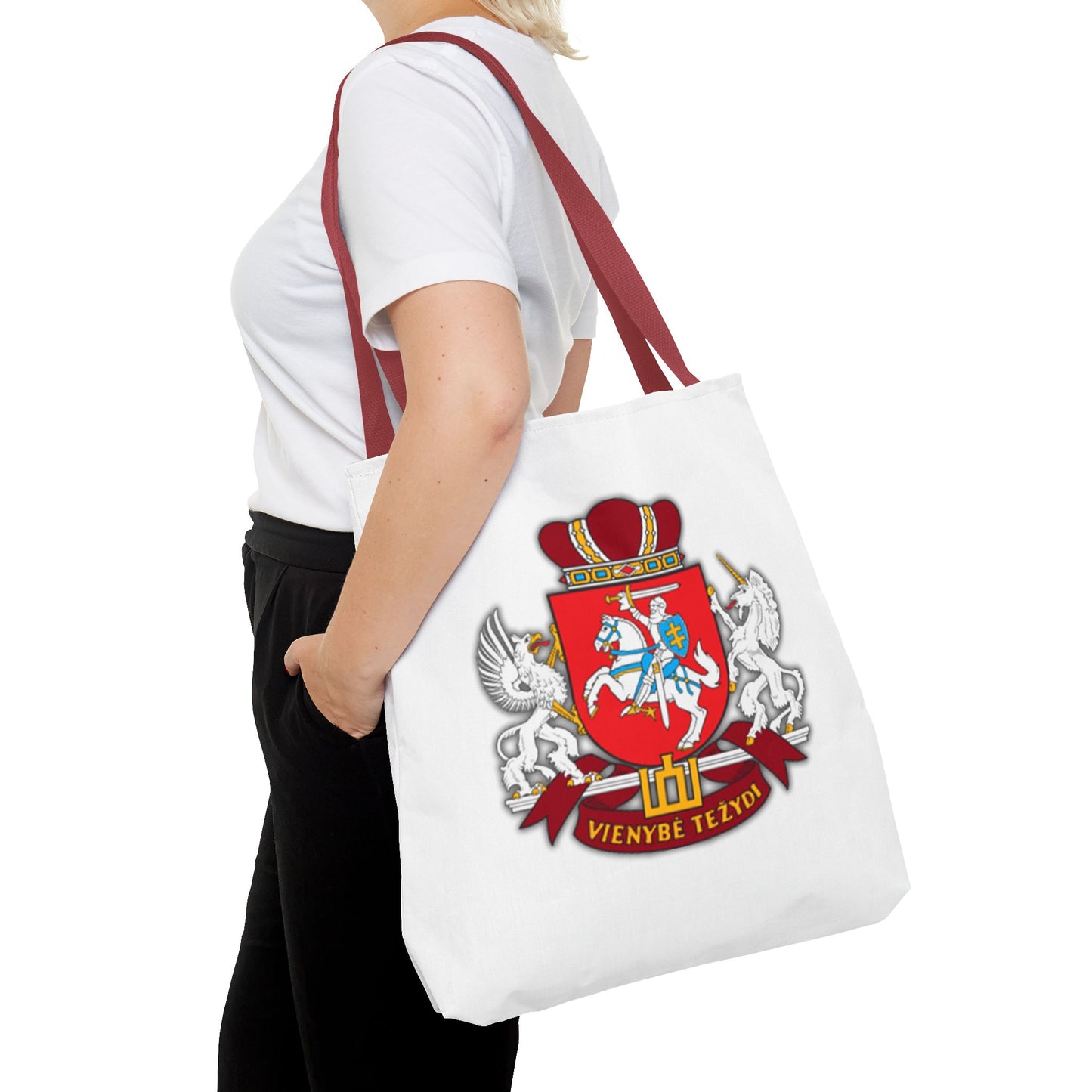 Heraldic Lithuania Crest Tote Bag - Stylish and Reusable for Everyday Use