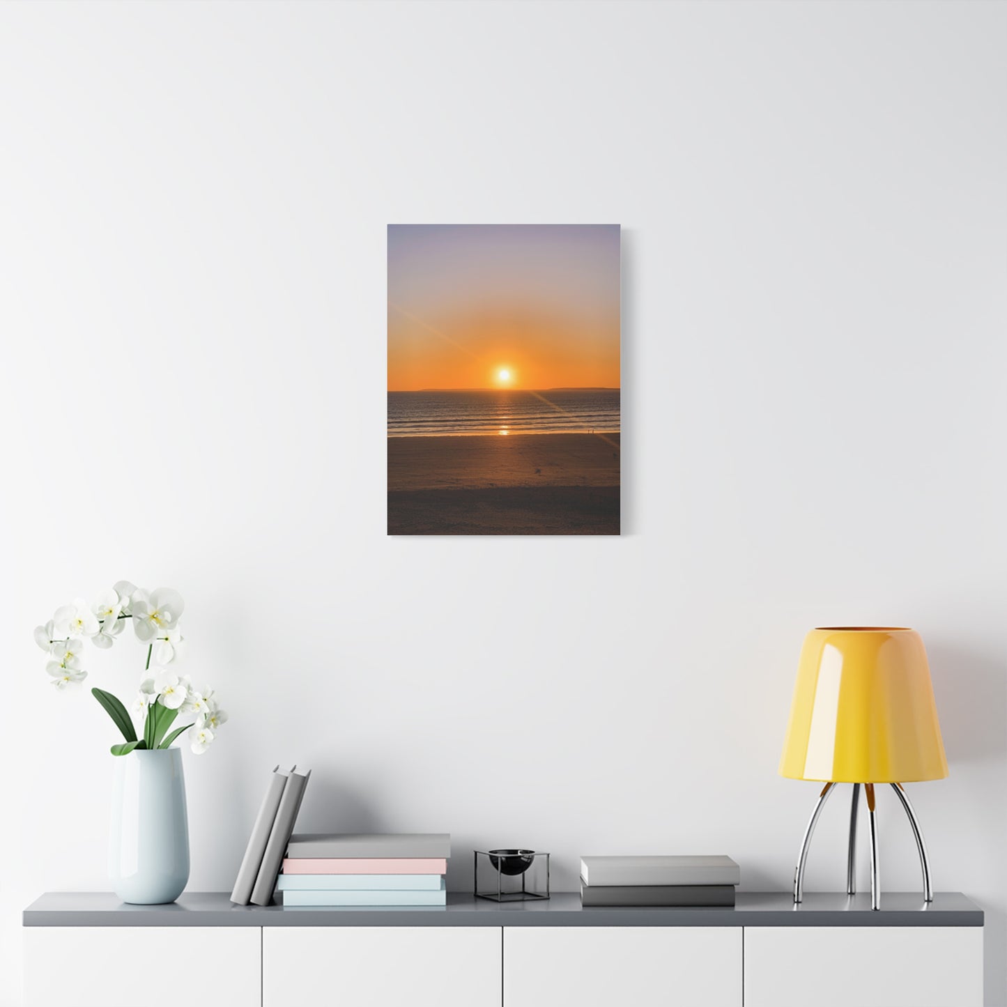 Sunset in ocean Matte Canvas, Stretched, 1.25"