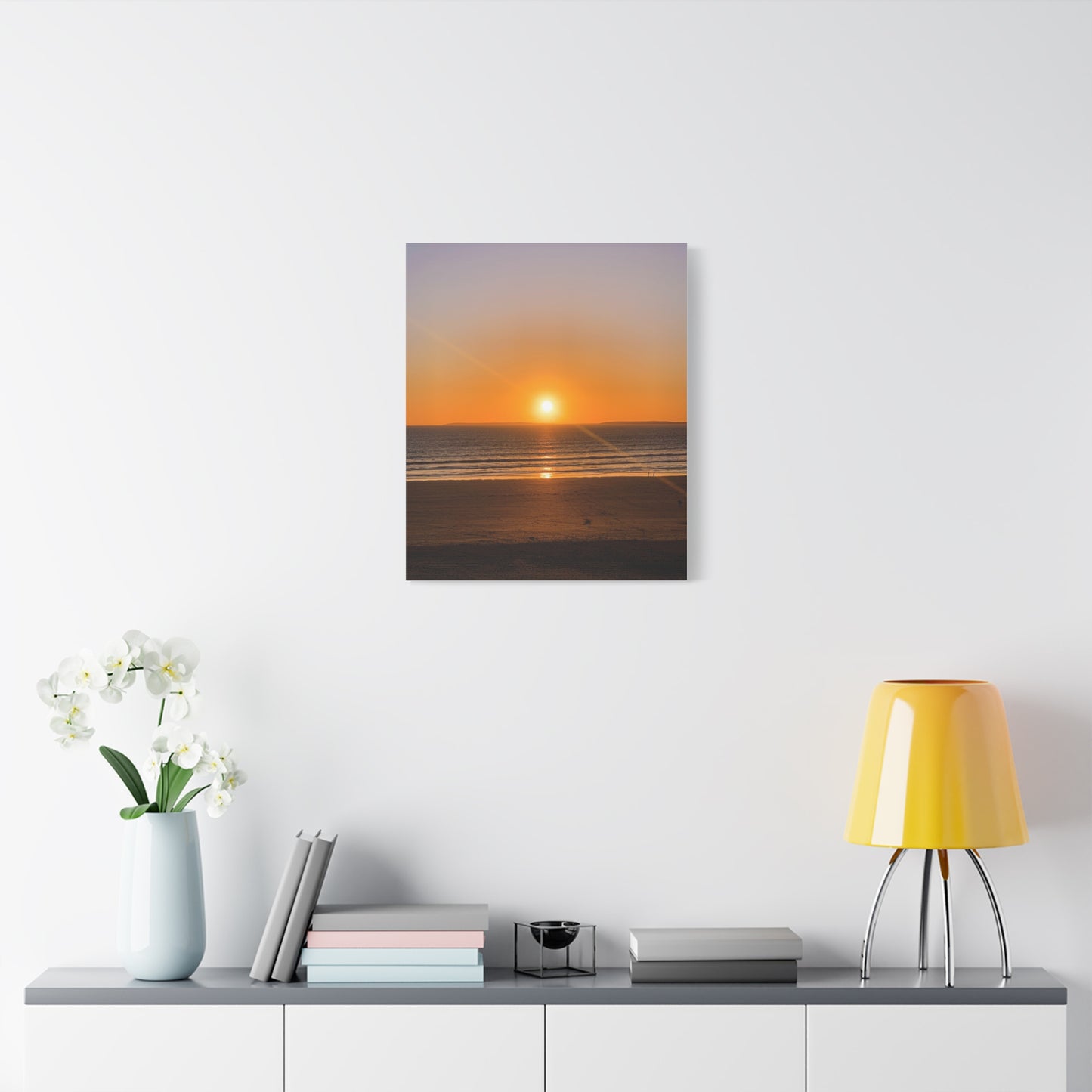 Sunset in ocean Matte Canvas, Stretched, 1.25"