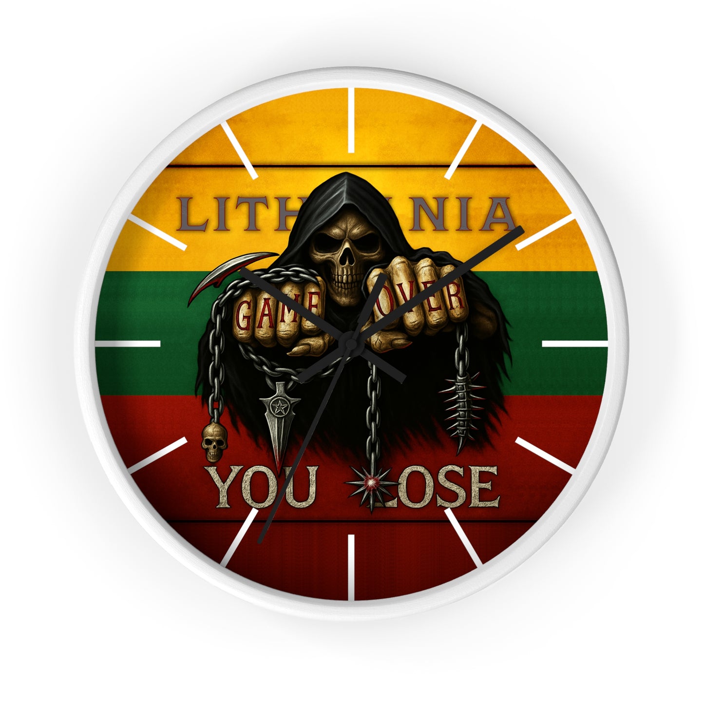 Lithuania Wall Clock Art "You lose"